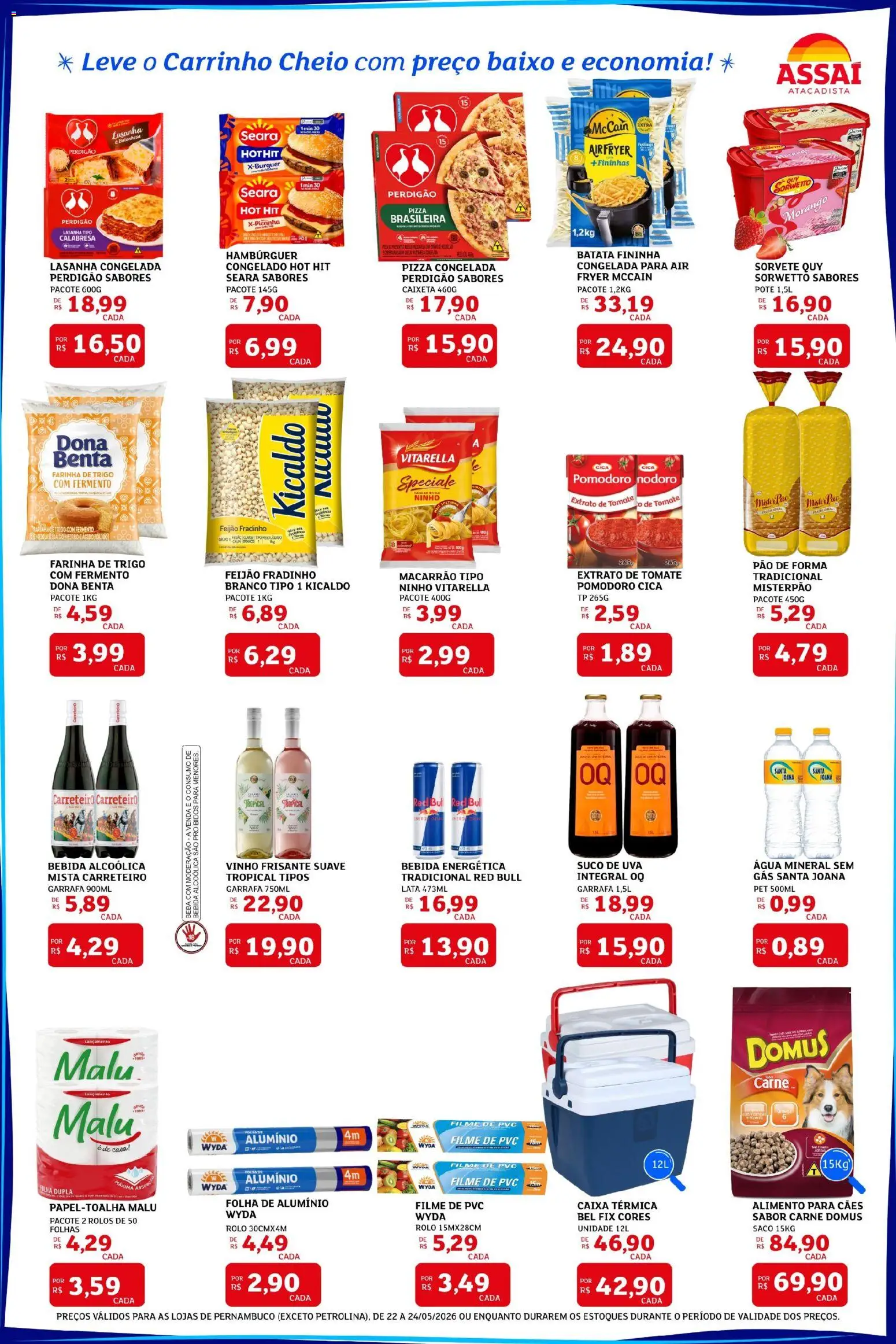 Assaí Atacadista Folheto - válido de 22.05.2026 | Página: 2 | Produtos: Ferro, filme de PVC, Baixo, Água mineral