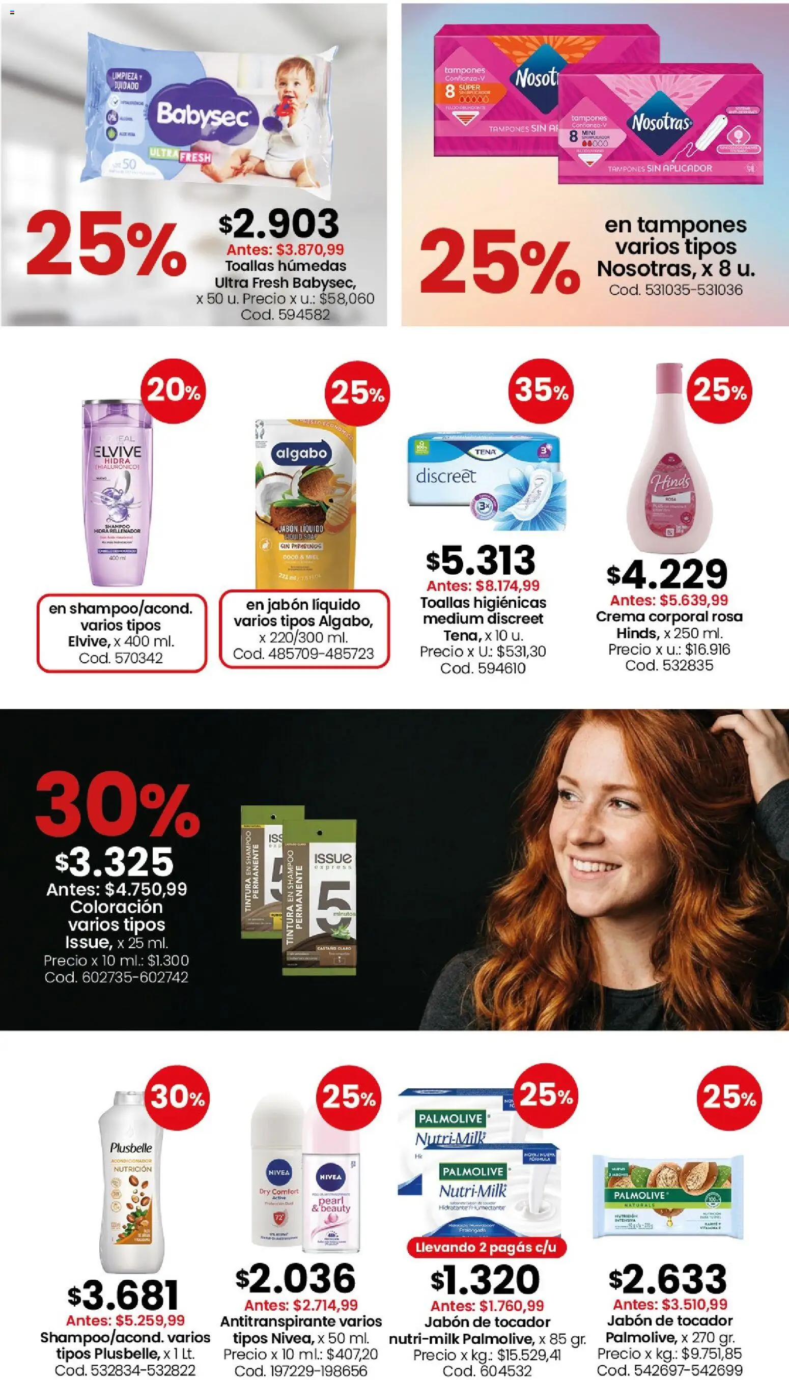 Coto - Perfumería y limpieza │ válido desde el 29/06/2026 | Página: 4 | Productos: Tampones, Toallas, Jabón líquido, Antitranspirante