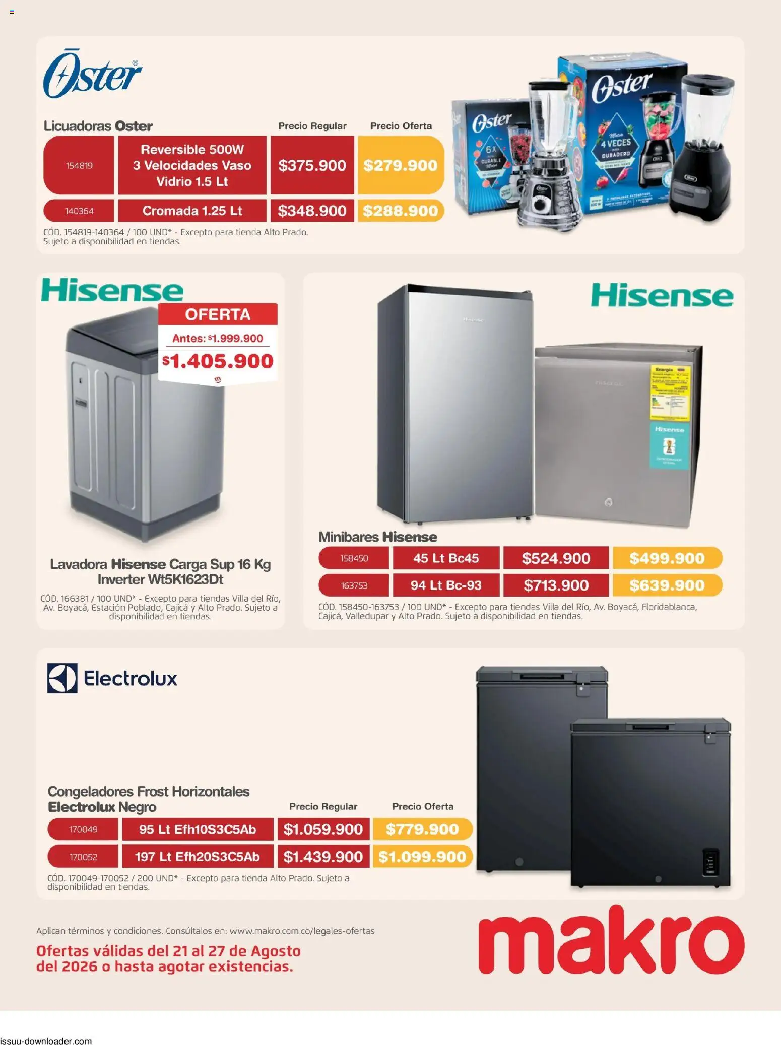 Makro revista - valida desde el 21/08/2026 | Página: 5 | Productos: Vaso, Lavadora
