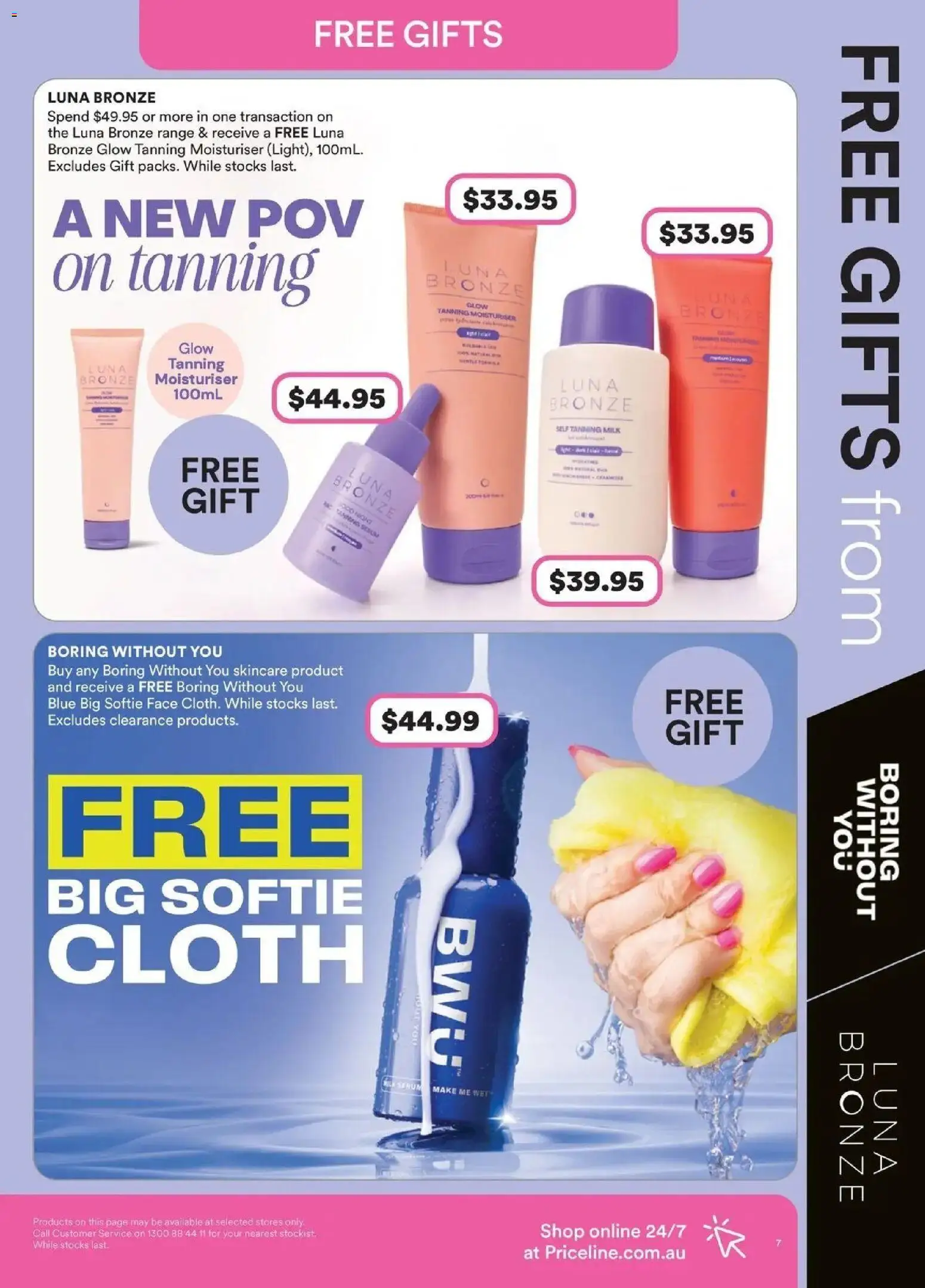 Priceline Pharmacy catalogue - valid from 20.05.2026 | Page: 7 | Products: Cloth, Milk, Moisturiser