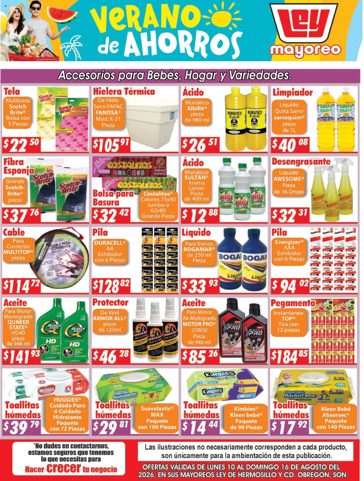 Nuevas ofertas de Casa Ley válidas en toda la República Mexicana desde el 16/08/2026. ¡Encuentra las mejores ofertas en Casa Ley folleto Hermosillo! | Página: 3 | Productos: Bolsa, Aceite, Desengrasante, Cable
