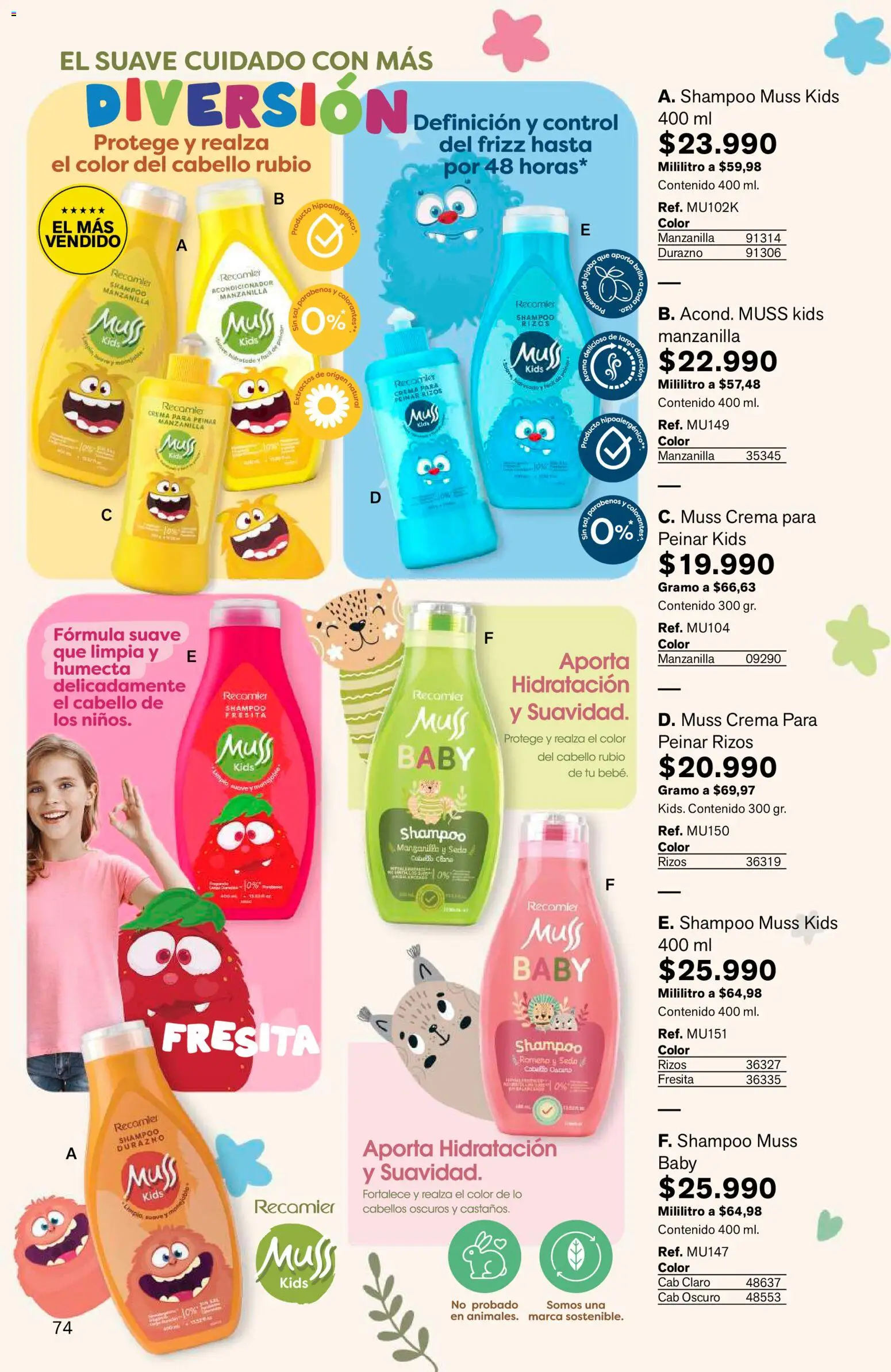Leonisa revista - valida desde el 25/06/2026 | Página: 74 | Productos: Crema, Sal, Brillo, Acondicionador