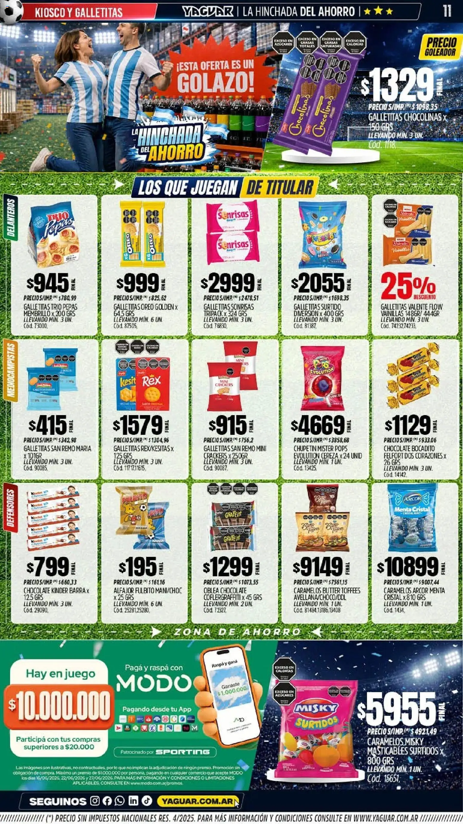 Yaguar - Oferta Semanal Córdoba │ válido desde el 15.06.2026 | Página: 10 | Productos: Galletitas, Chocolate, Alfajor