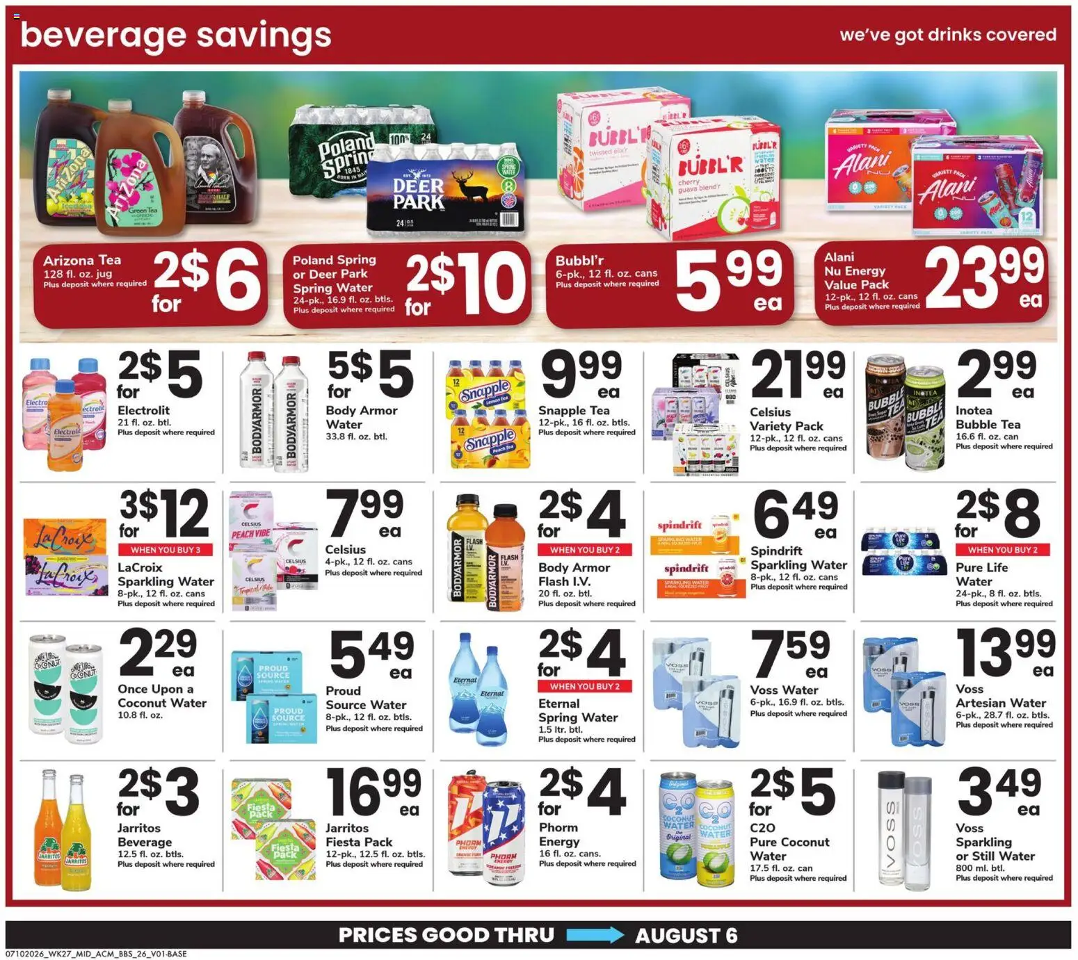 Acme Big Book of Savings - valid from 07/10/2026 | Page: 26 | Products: Green Tea, Tea, Water, Peach