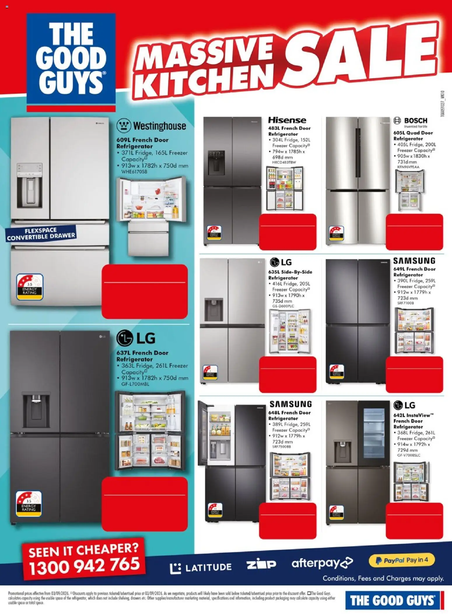 The Good Guys catalogue - valid from 03/09/2026 | Page: 13 | Products: Door, Drawer, Freezer, Refrigerator