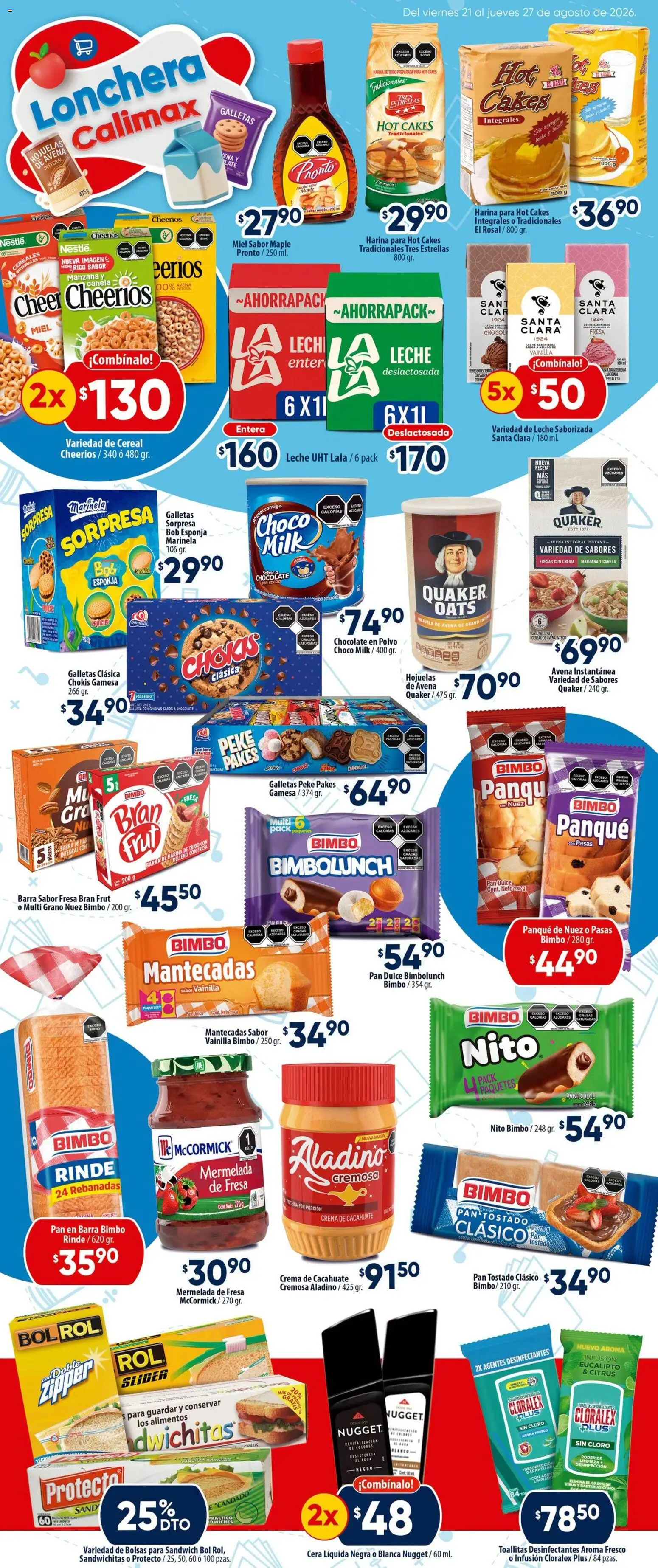 Nuevas ofertas de Calimax válidas en toda la República Mexicana desde el 21/08/2026. ¡Encuentra las mejores ofertas en Calimax folleto! | Página: 3 | Productos: Pan, Mermelada, Helado, Pan tostado