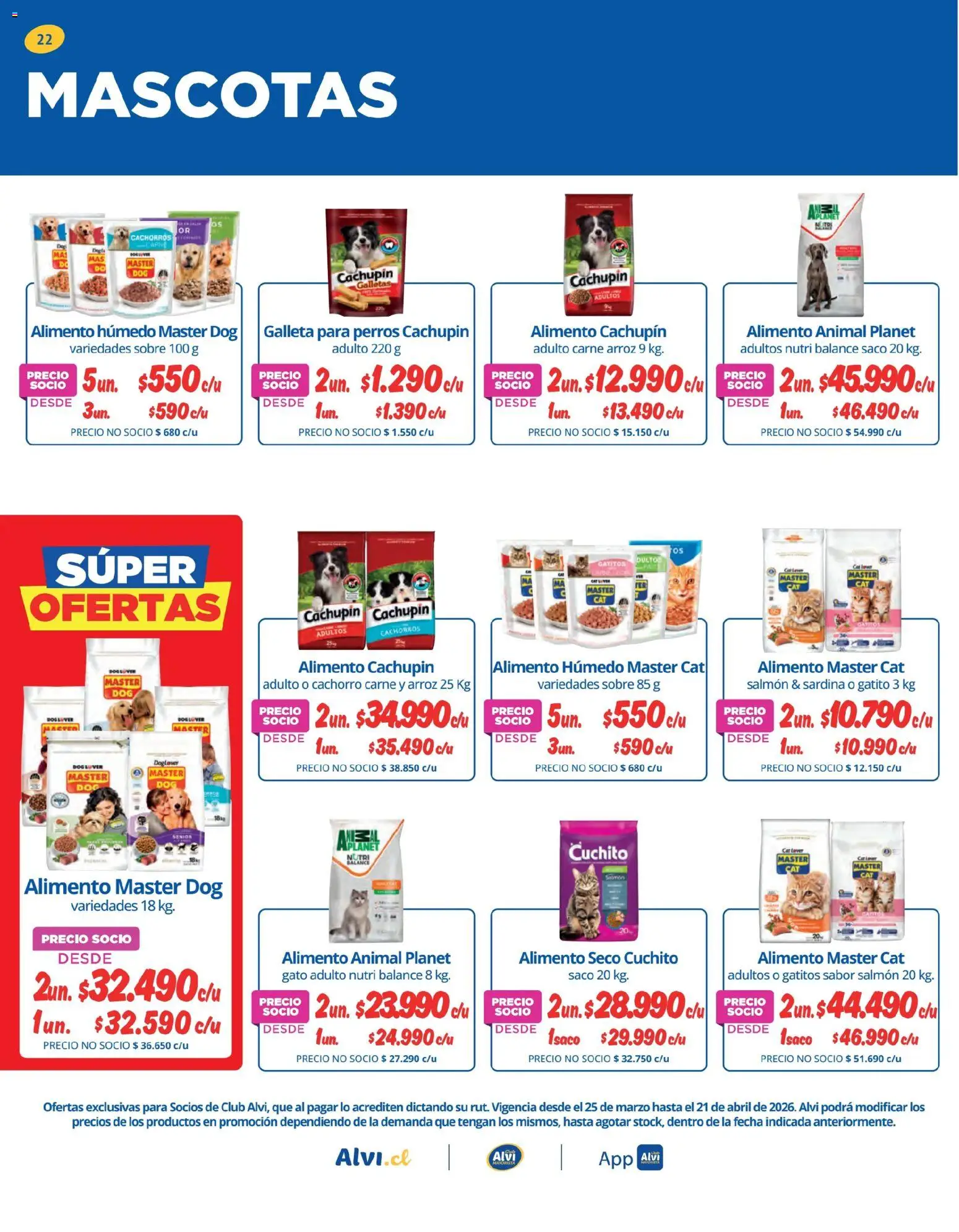 Alvi ofertas  │ válido desde el 25.03.2026 | Página: 22 | Productos: Sobre, Arroz, Galletas