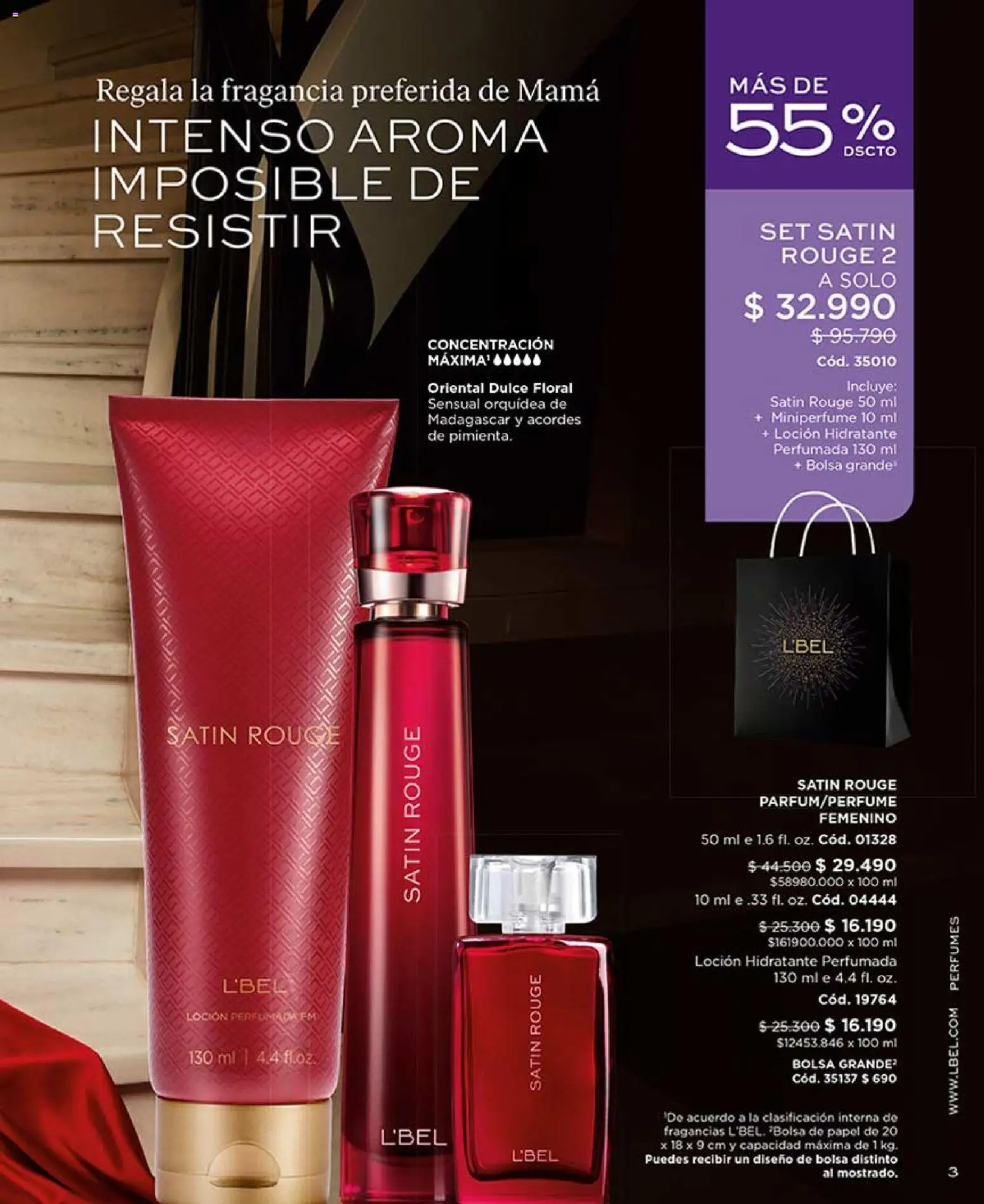 Catálogo L'Bel Campaña 6 │ válido desde el 31.03.2026 | Página: 3 | Productos: Loción, Bolsa, Fragancia