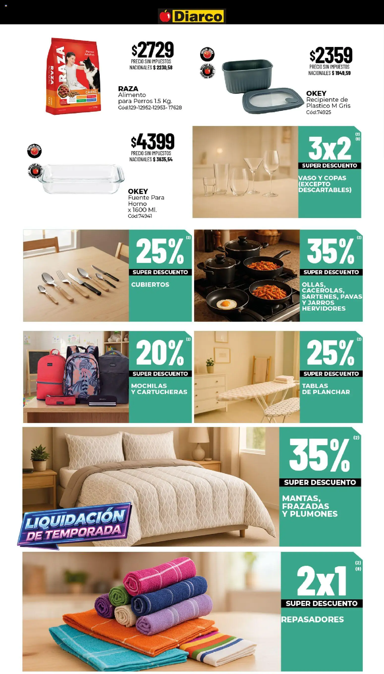 Diarco ofertas │ válido desde el 24/08/2026 | Página: 18 | Productos: Horno, Planchar, Fuente, Carne