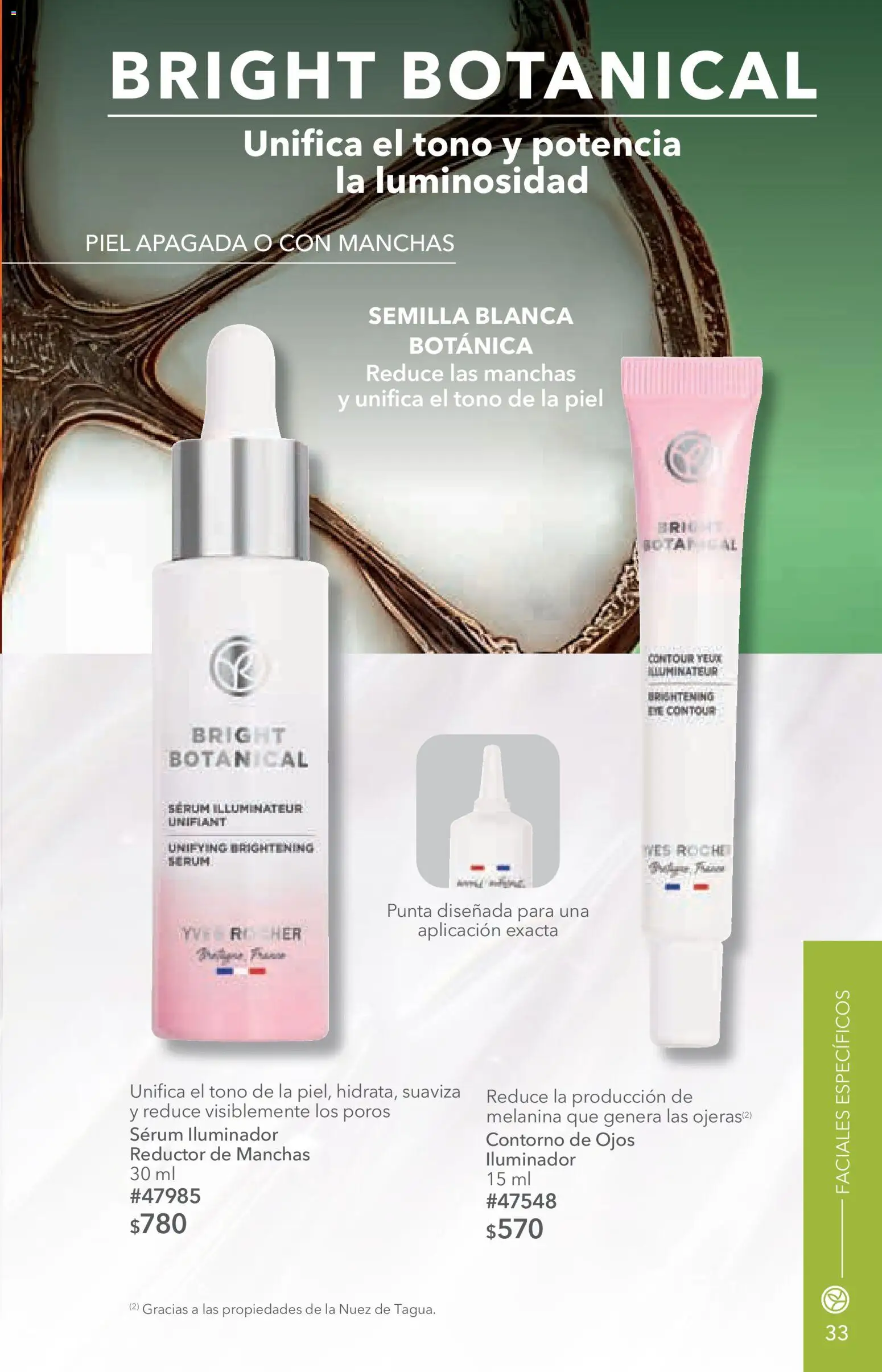 Nuevas ofertas de Yves Rocher válidas en toda la República Mexicana desde el 14/07/2026. ¡Encuentra las mejores ofertas en Yves Rocher campaña 10 2026! | Página: 33 | Productos: Contorno de ojos, Serum, Contorno, Nuez