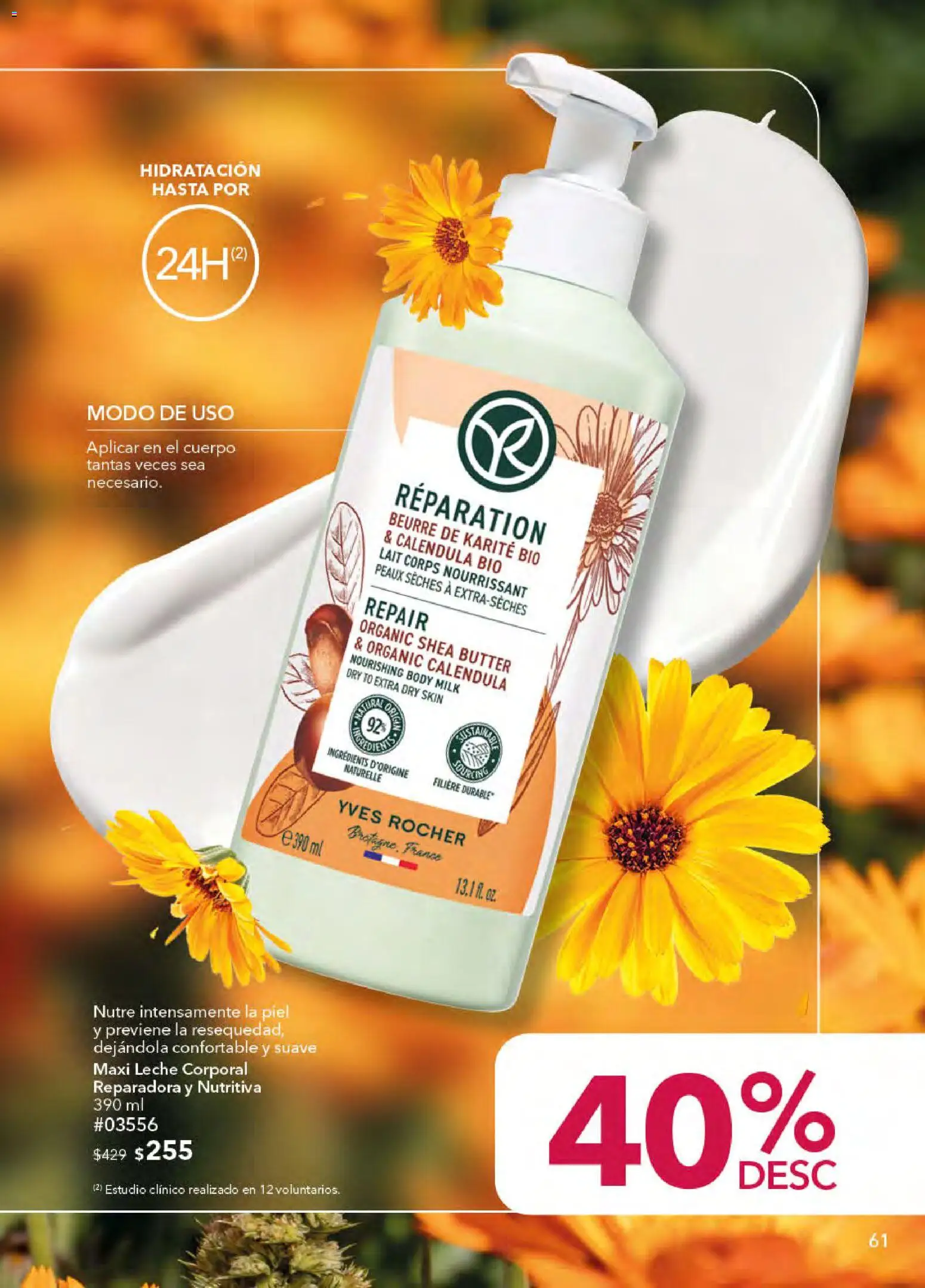 Nuevas ofertas de Yves Rocher válidas en toda la República Mexicana desde el 21.04.2026. ¡Encuentra las mejores ofertas en Yves Rocher campaña 6 2026! | Página: 61 | Productos: Leche, Body