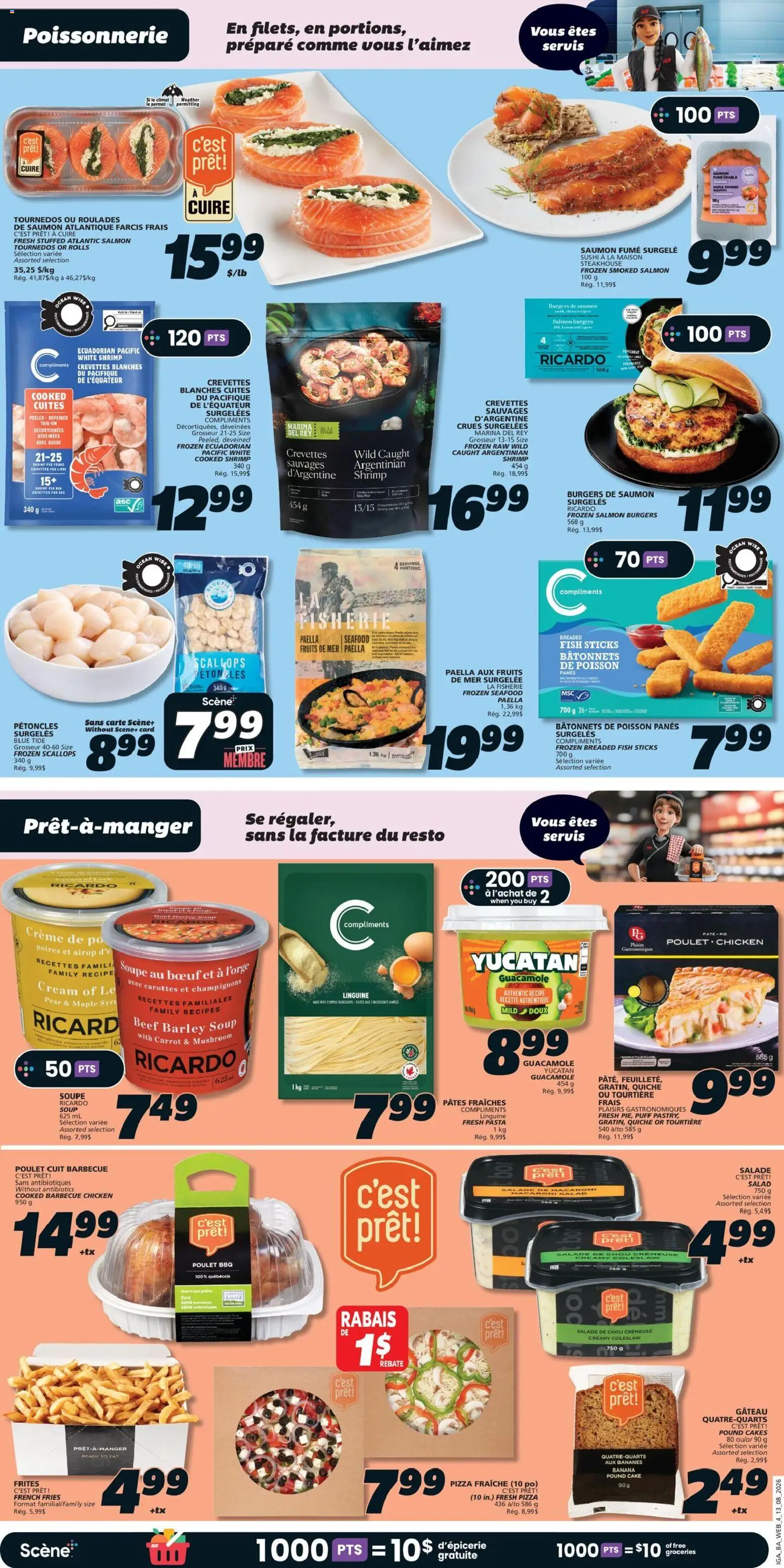 IGA flyer valid from Aug 13, 2026 | Page: 8 | Products: Beef, Salad, Guacamole, Fan
