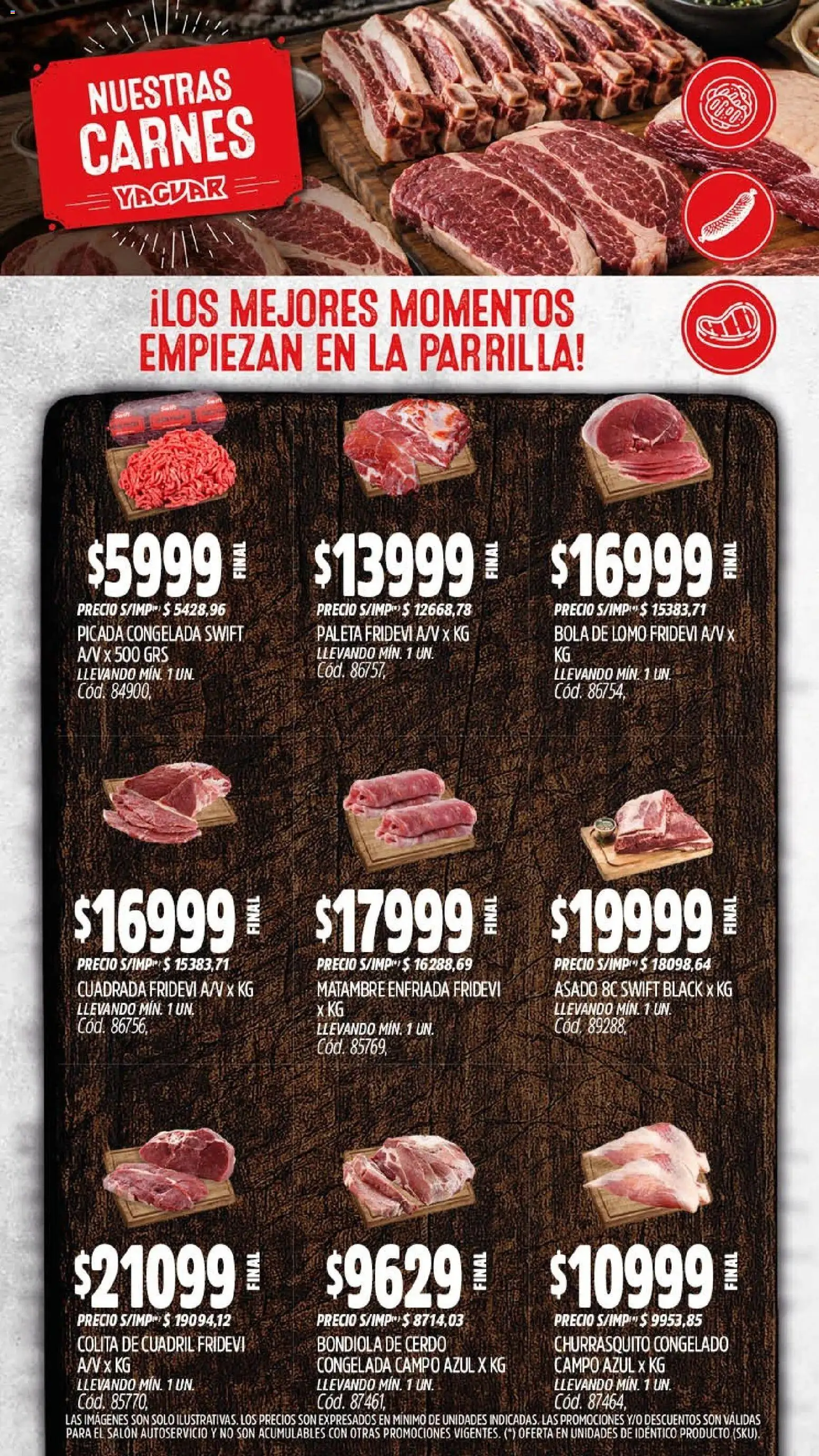 Yaguar - Oferta Semanal Neuquen │ válido desde el 17/07/2026 | Página: 6 | Productos: Parrilla, Bondiola de cerdo, Paleta, Cerdo