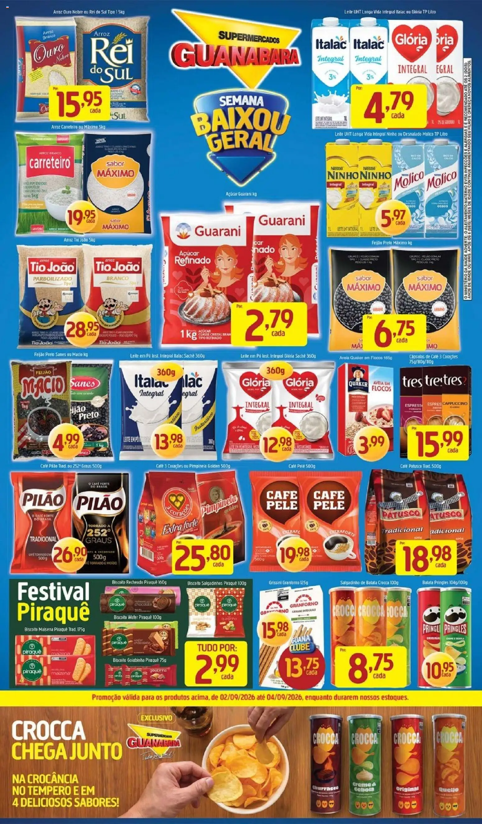 Supermercados Guanabara Folheto - válido de 02/09/2026 | Página: 2 | Produtos: Biscoito, Chocolate, Creme, Açúcar
