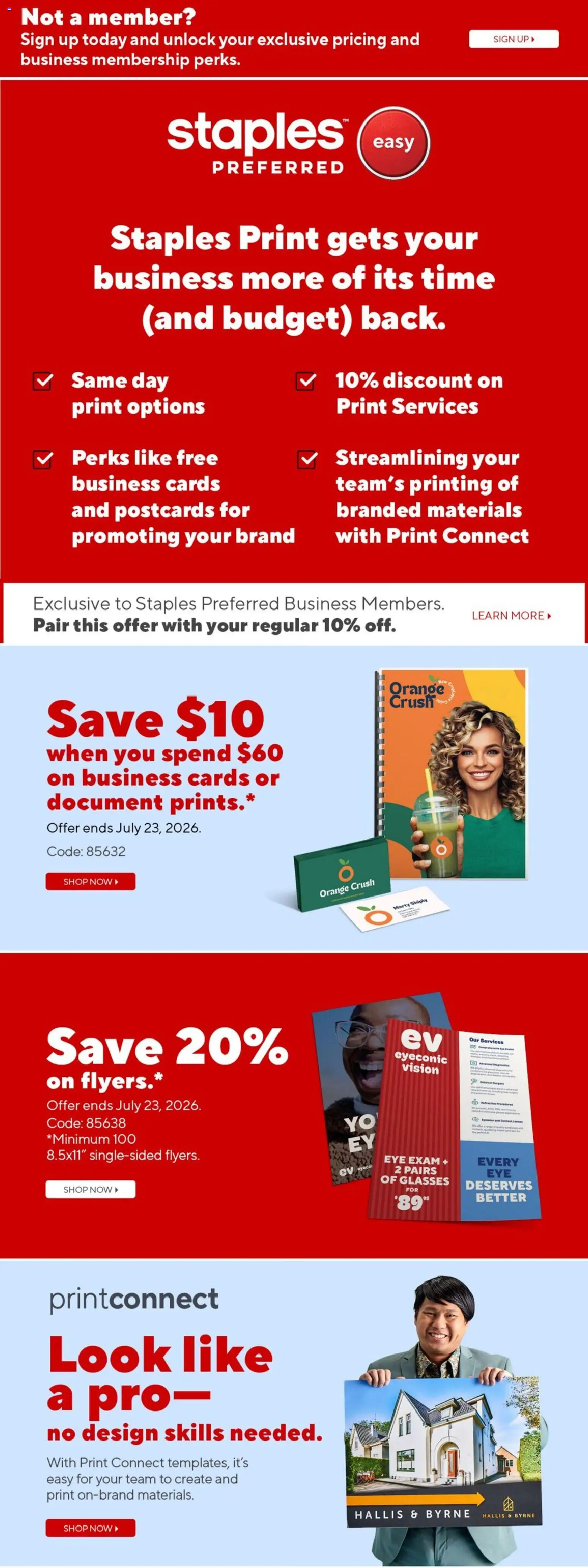 Staples flyer valid from Jul 17, 2026 | Page: 19 | Products: Glasses