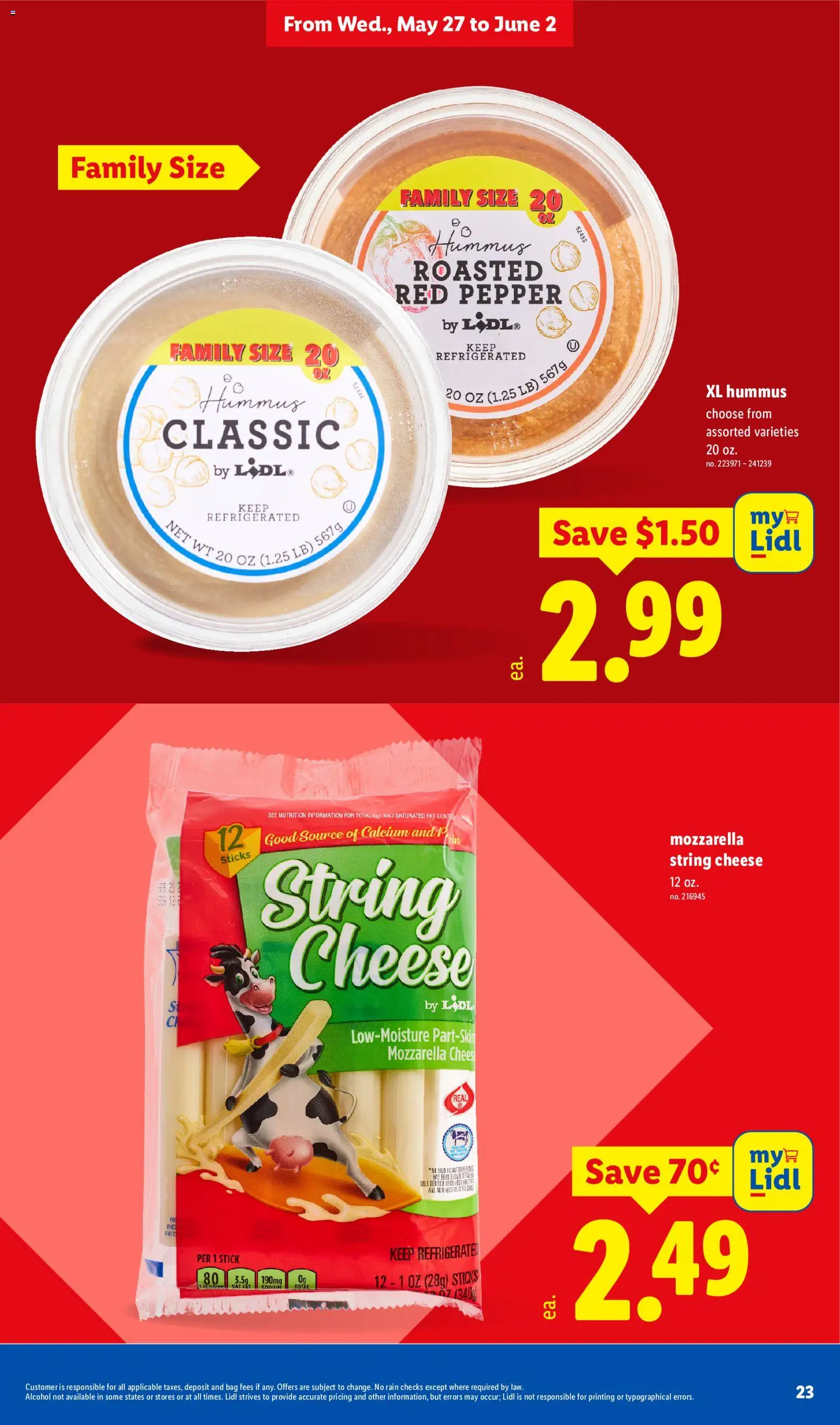 Lidl Weekly Ad - valid from 27.05.2026 | Page: 23 | Products: Milk, Cheese, Pepper, Bag