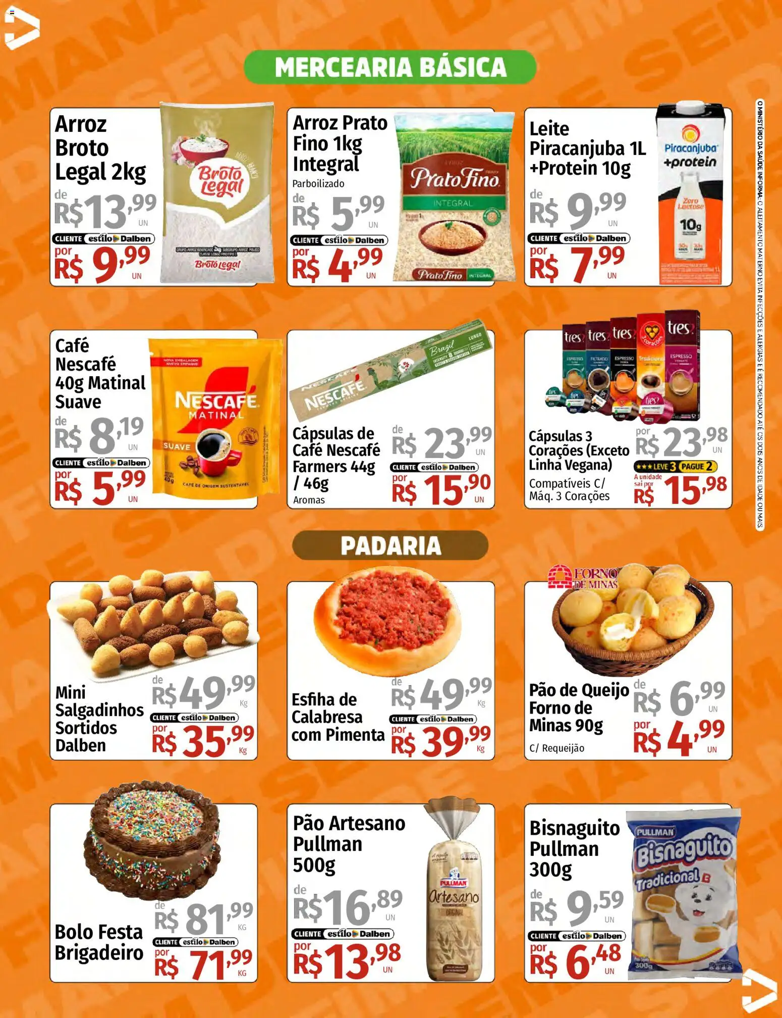 Supermercado Dalben Folheto - válido de 10/07/2026 | Página: 5 | Produtos: Pimenta, Pão, Salgadinhos, Bolo