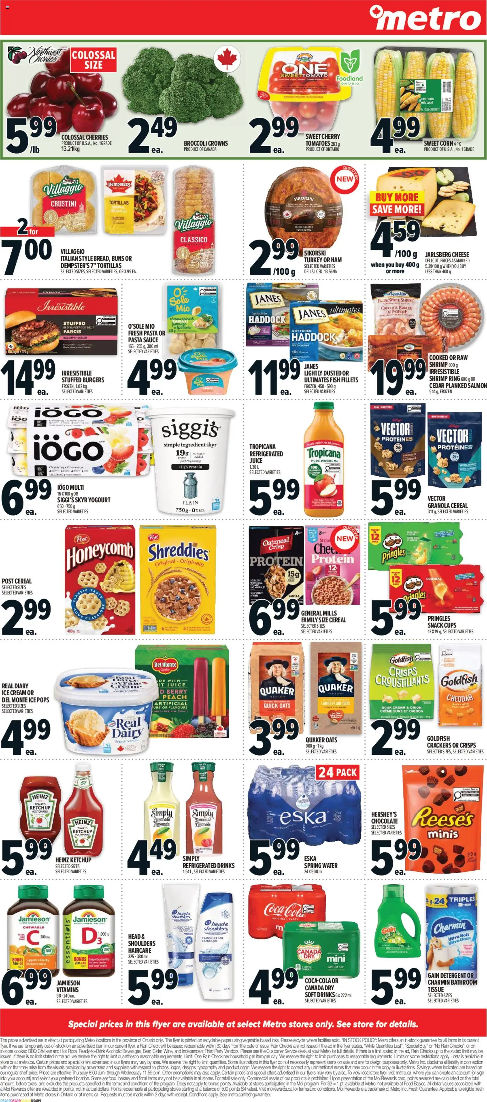 Metro flyer valid from Jul 9, 2026 | Page: 14 | Products: Pasta, Ketchup, Bakery, Chicken