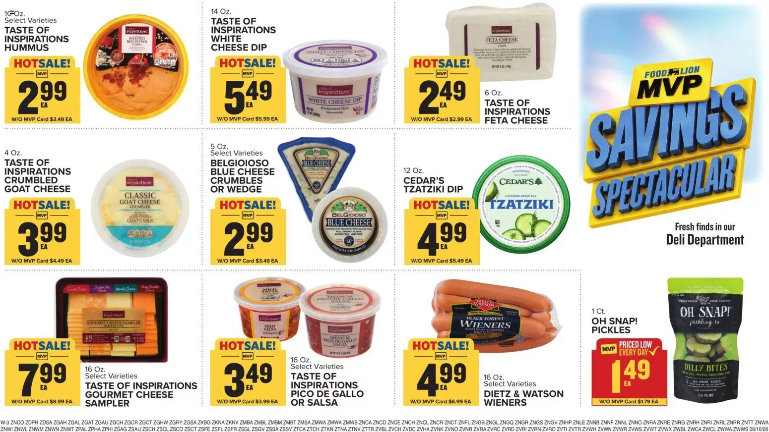 Food Lion Weekly Ad - valid from 10.06.2026 | Page: 13 | Products: Milk, Cheese, Garlic