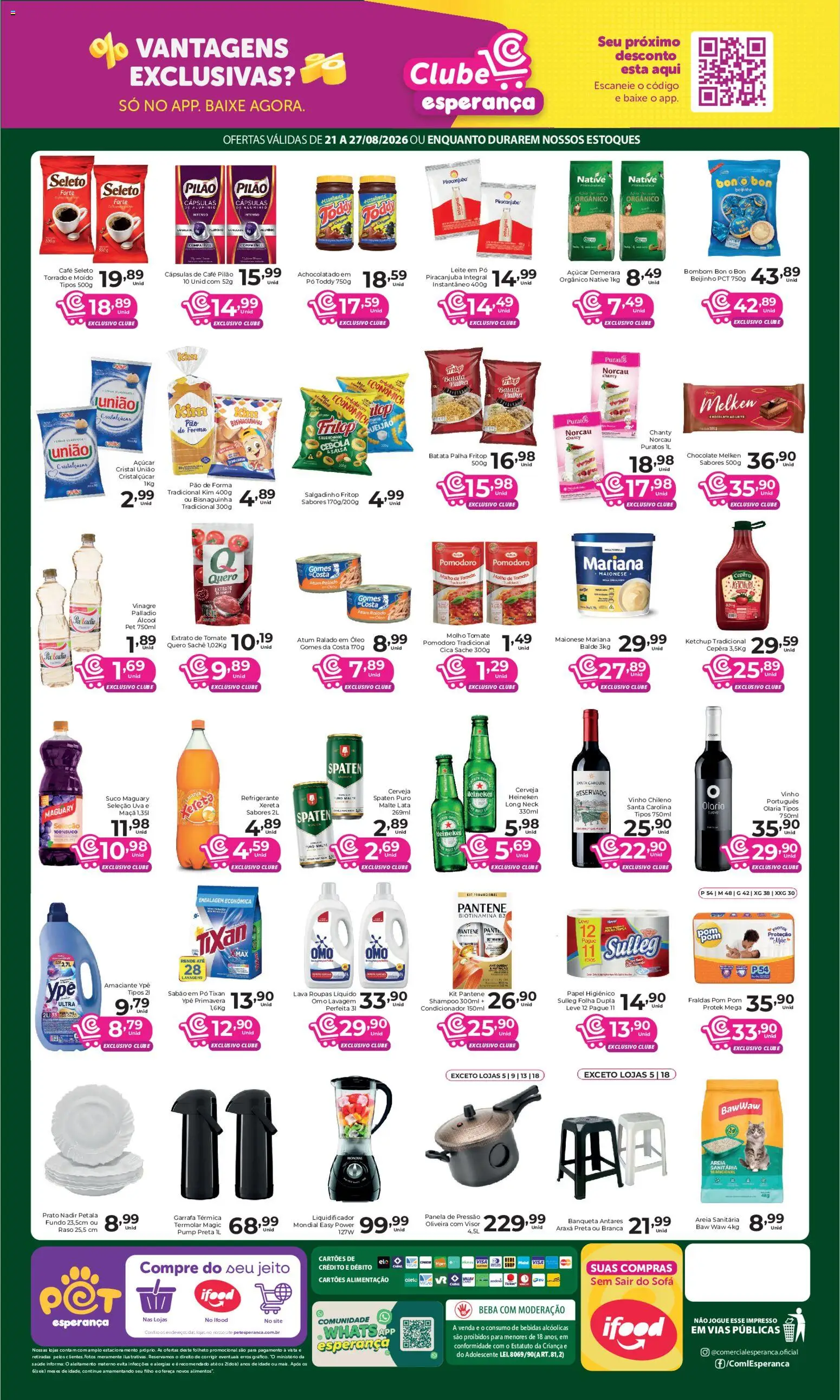 Comercial Esperança Folheto - válido de 21/08/2026 | Página: 2 | Produtos: Liquidificador, Leite, Amaciante, Leite em pó