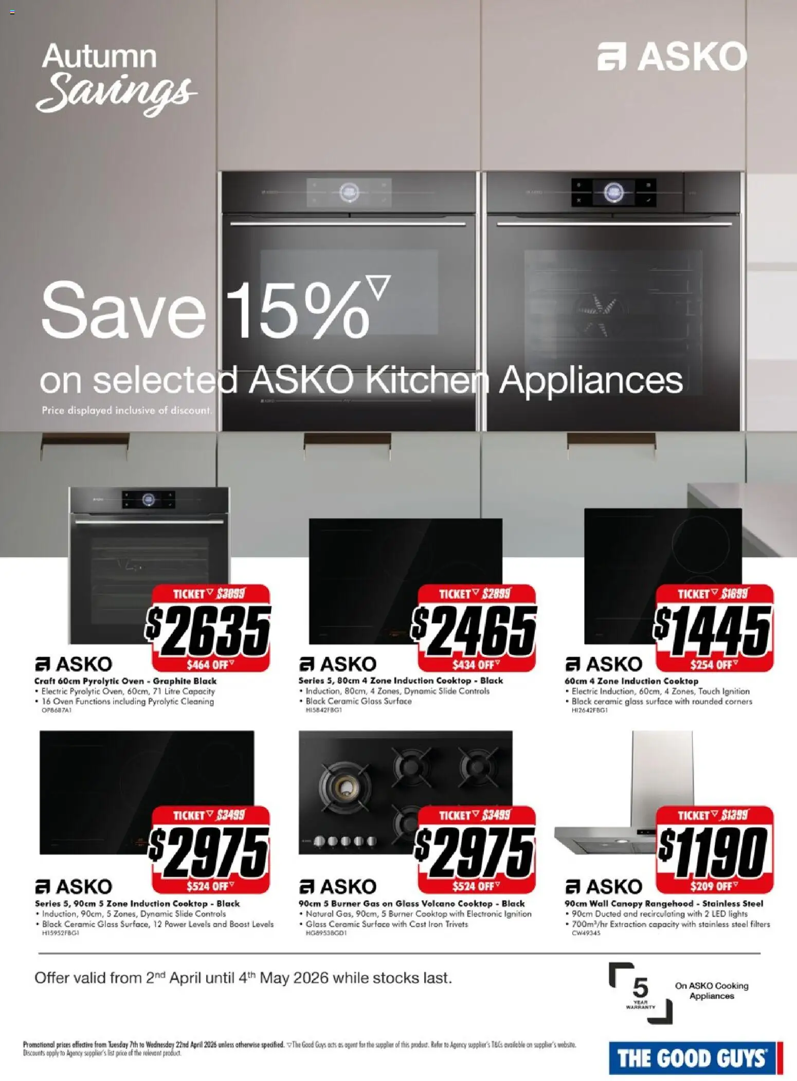The Good Guys catalogue - valid from 06.04.2026 | Page: 16 | Products: Oven, Cooktop, Iron