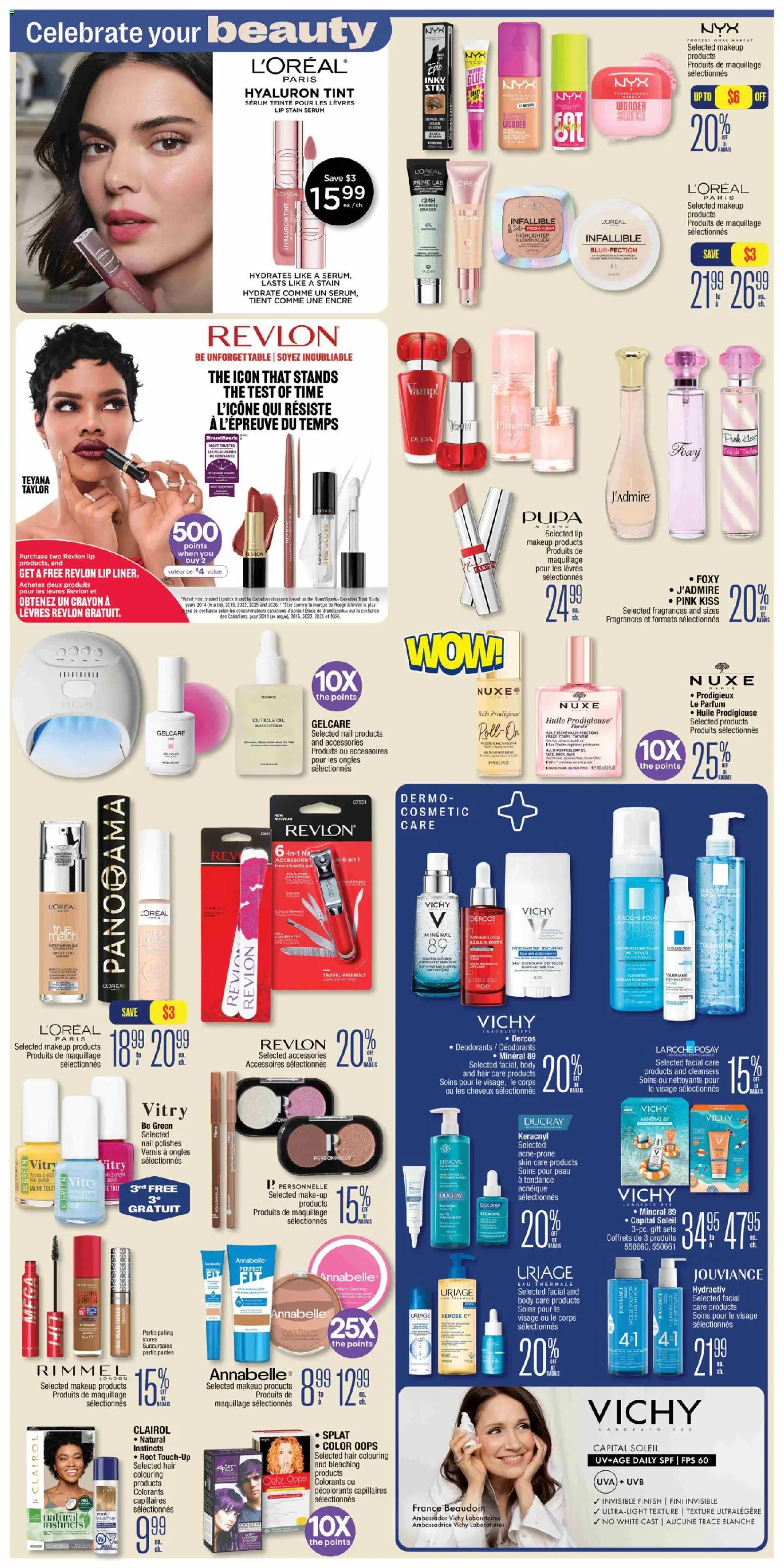 Jean Coutu flyer valid from Jul 16, 2026 | Page: 7 | Products: Highlighter, Lipstick, Oil