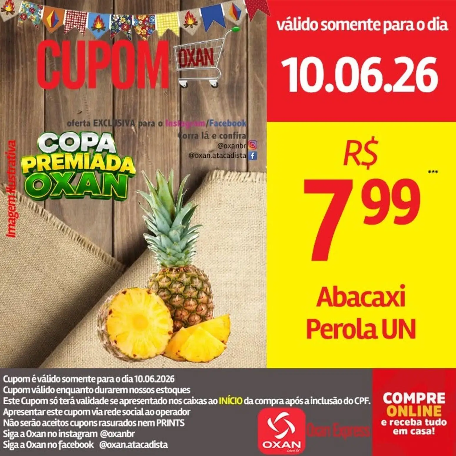 Oxan Atacadista Folheto - válido de 10.06.2026 | Página: 23 | Produtos: Copa, Abacaxi