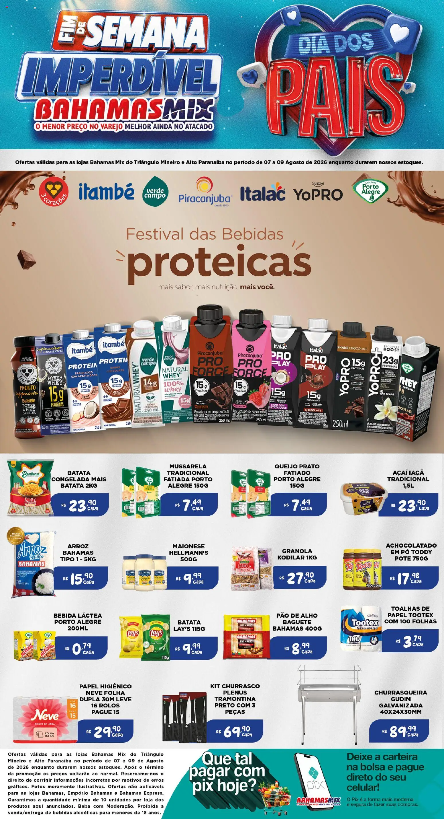 Bahamas Mix Folheto - válido de 07/08/2026 | Página: 2 | Produtos: Achocolatado, Pao de alho, Maionese, Bolsa