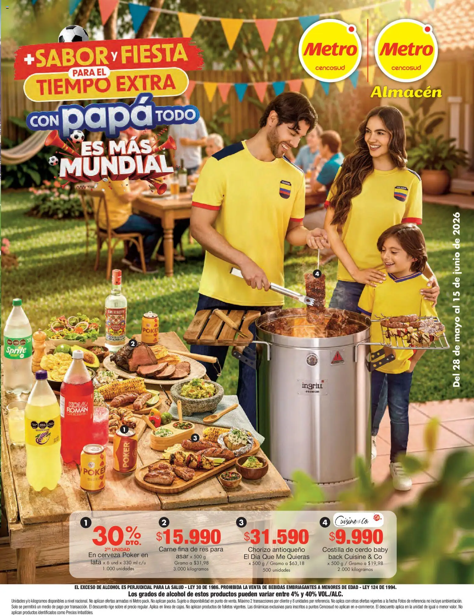 Metro revista - valida desde el 28.05.2026 | Página: 1 | Productos: Sobre, Chorizo, Tintura, Cerveza
