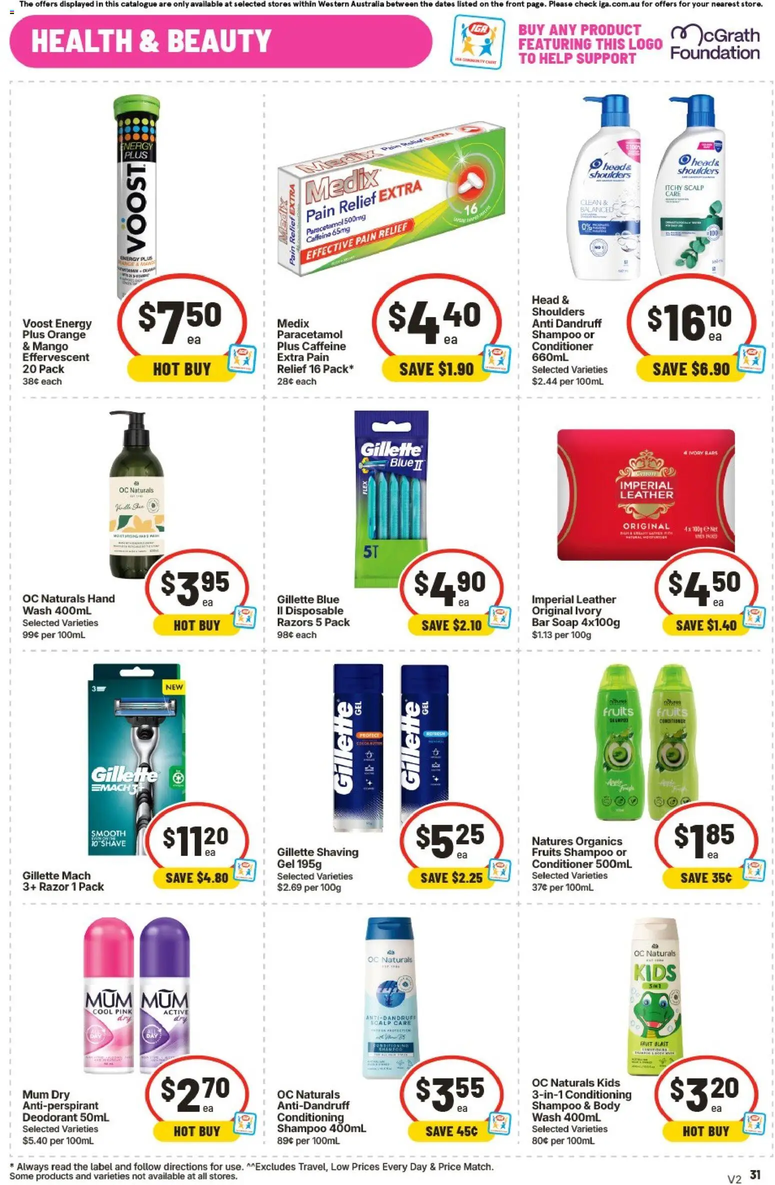 IGA catalogue - valid from 23/09/2026 | Page: 39 | Products: Shampoo, Mango, Head & Shoulders, Hand wash