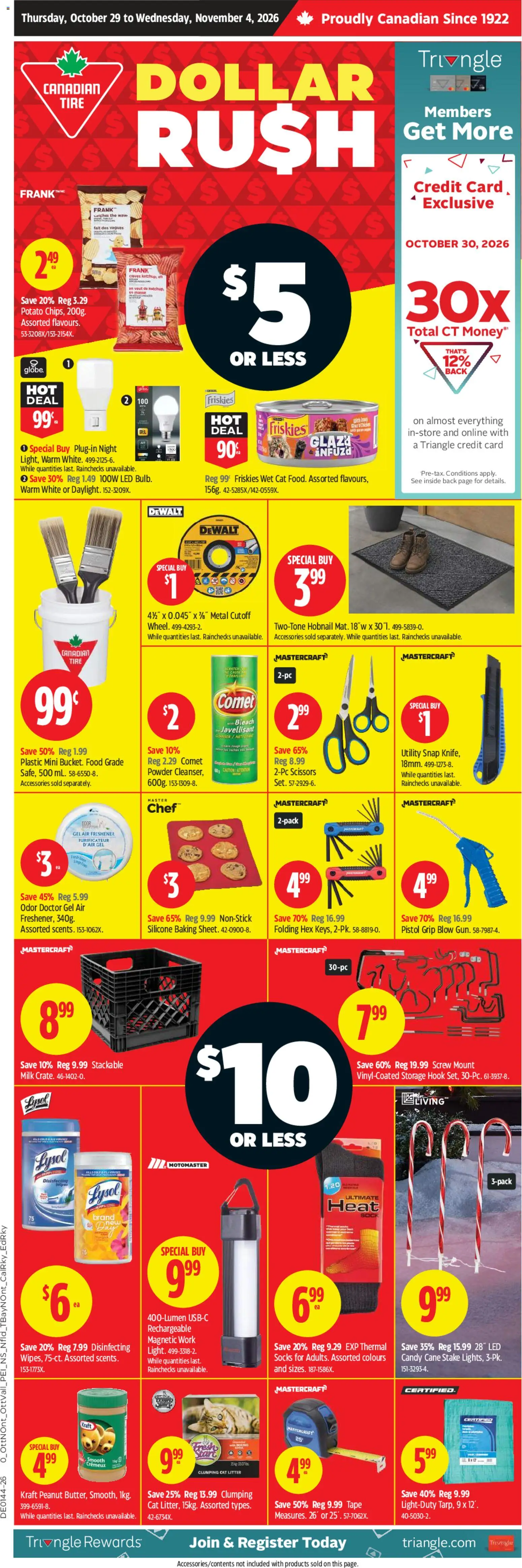 Canadian Tire flyer valid from Oct 29, 2026 | Page: 1