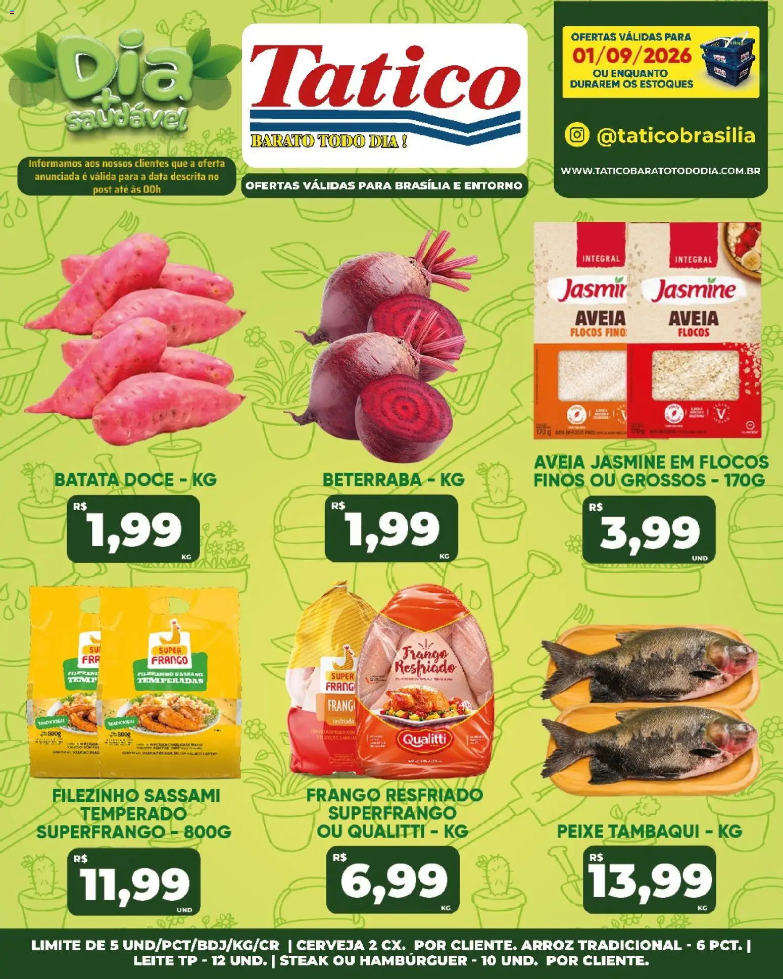 Tatico Folheto - válido de 01/09/2026 | Página: 19 | Produtos: Beterraba, Leite, Frango resfriado, Arroz