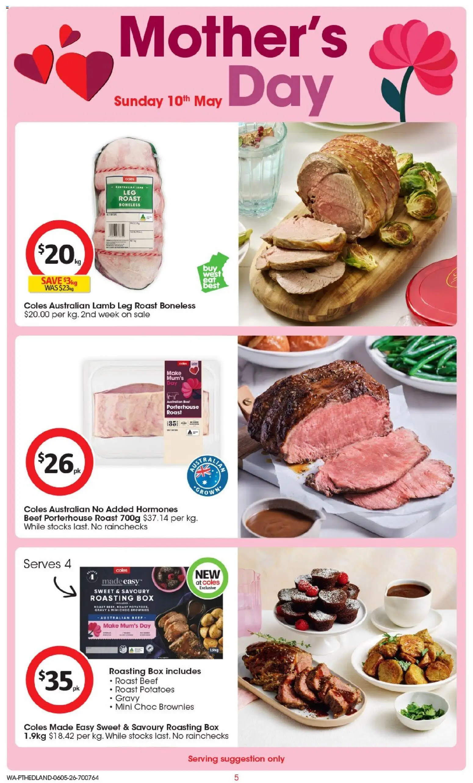 Coles catalogue - valid from 06.05.2026 | Page: 5 | Products: Box, Lamb, Beef, Potatoes