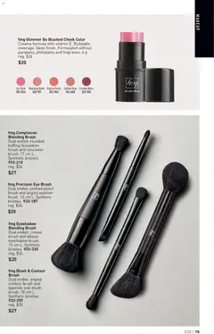 Preview of fmg Complexion Blending Brush, Dual ended: rounded buffing foundation brush and concealer brush. 17 cm L. Synthetic bristles. from shop Avon valid from 07.05.2026 | Page: 79 | Products: Concealer, Blush, Brush, Eyeliner