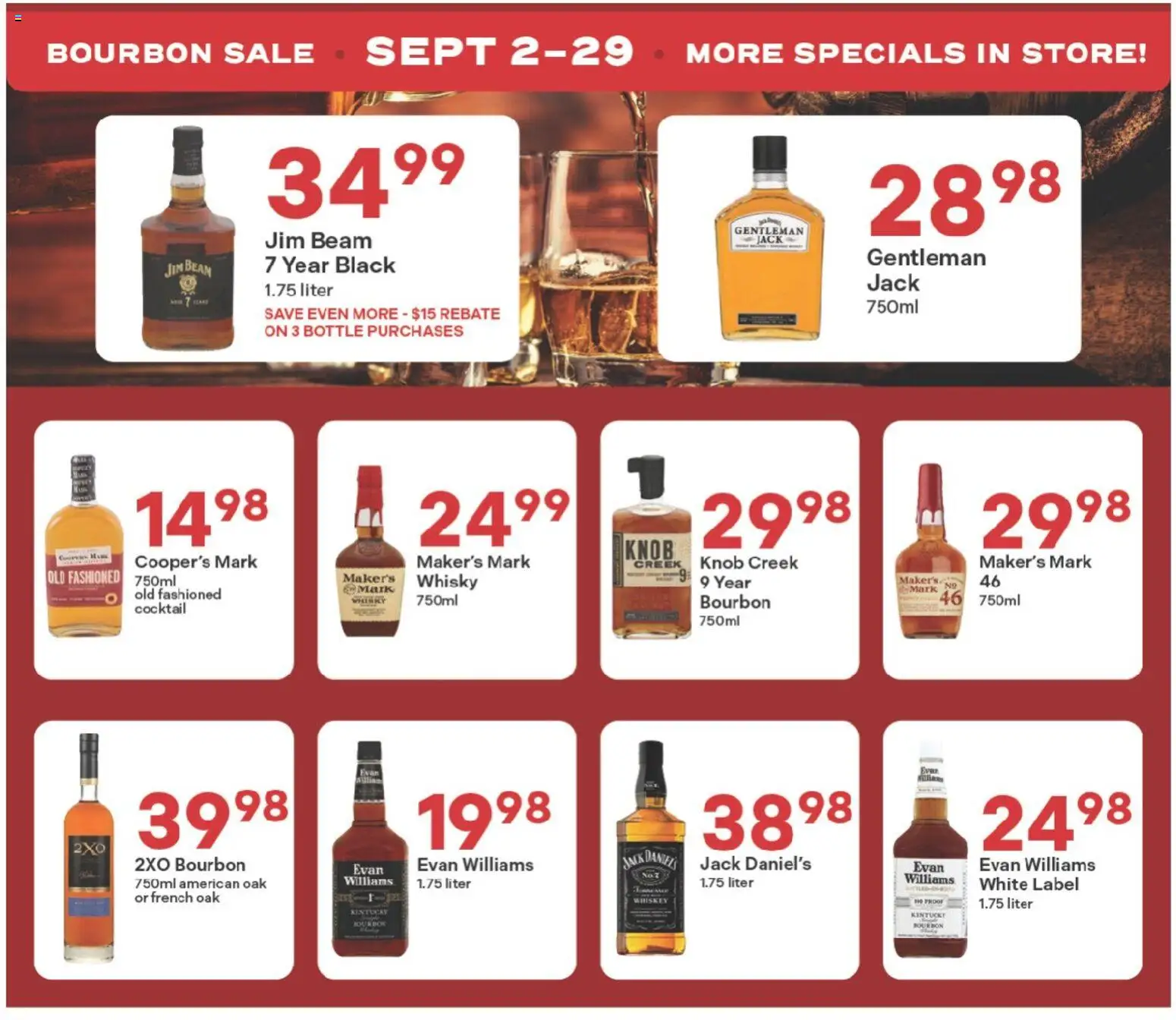 Coborn's Liquor Ad - valid from 09/23/2026 | Page: 2 | Products: Jack Daniel's, Jim Beam, Bourbon, Whiskey