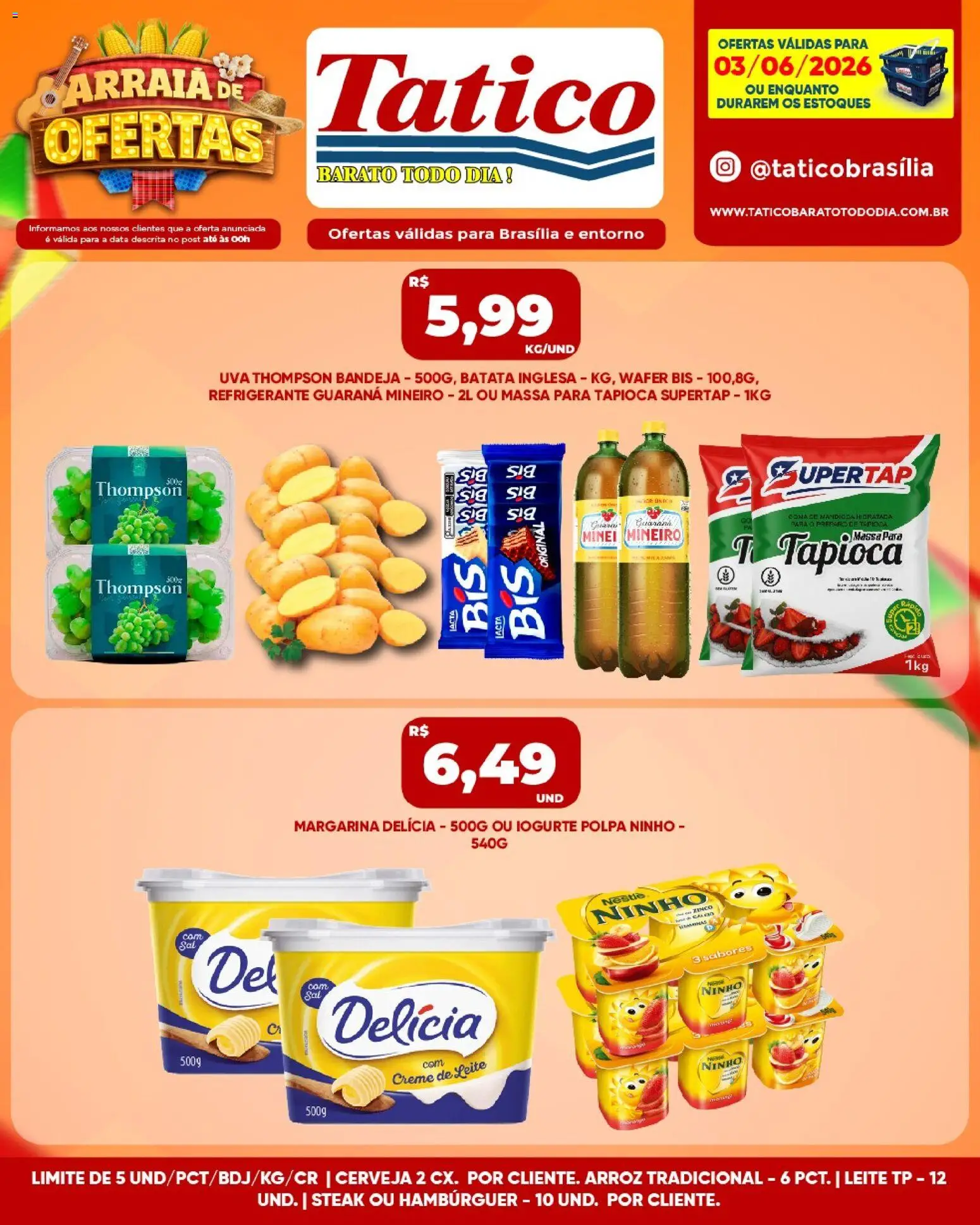 Tatico Folheto - válido de 04.06.2026 | Página: 39 | Produtos: Tapioca, Iogurte, Massa, Hambúrguer