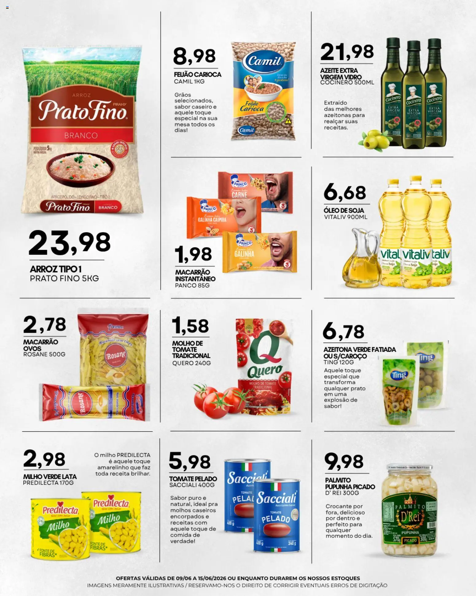 Mercadão Atacadista Folheto - válido de 09.06.2026 | Página: 4 | Produtos: Azeitonas, Ovos, Macarrão instantâneo, Soja