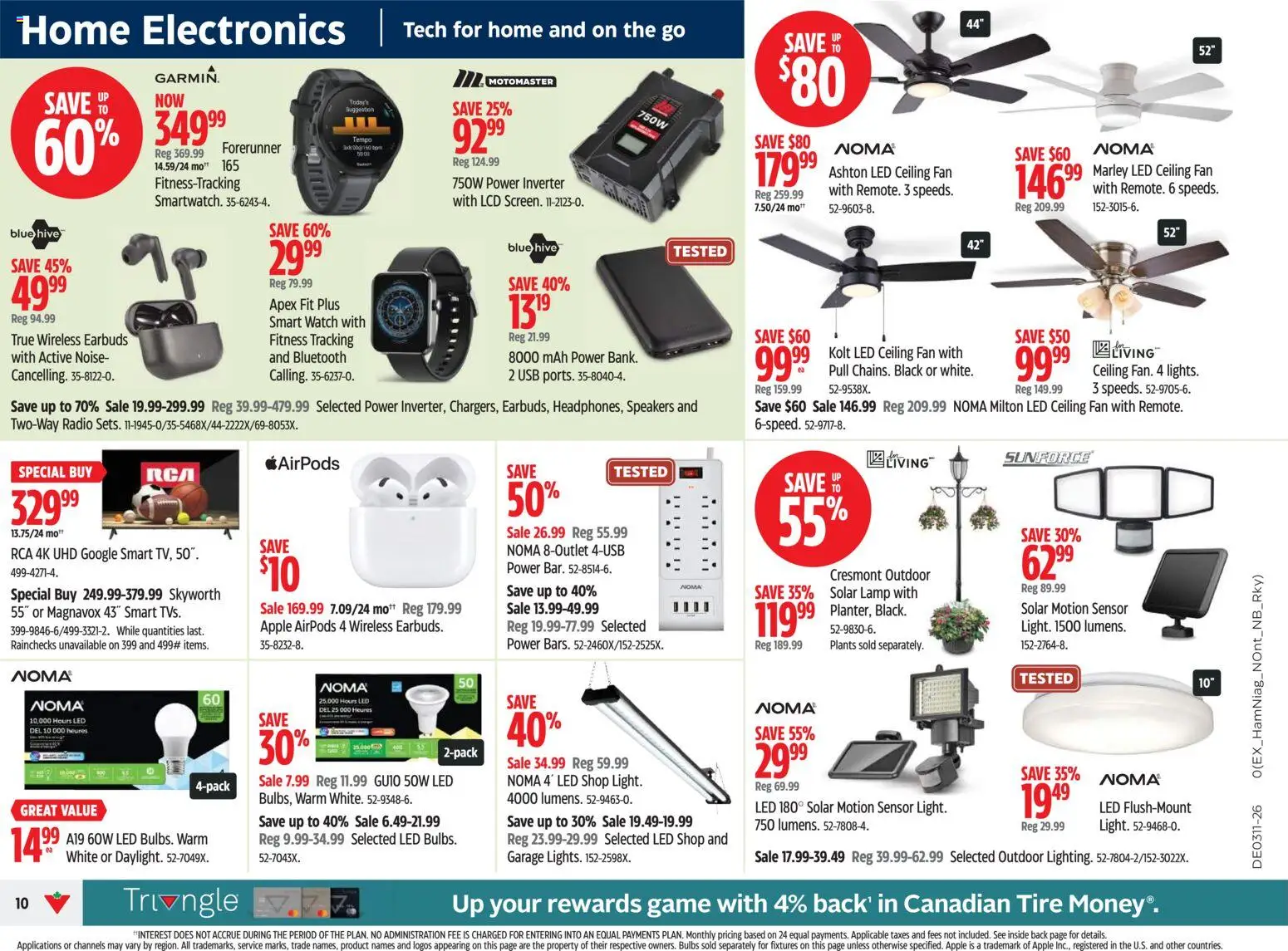 Canadian Tire flyer valid from 12.03.2026 | Page: 10 | Products: Watch, Radio, Fan, Lamp