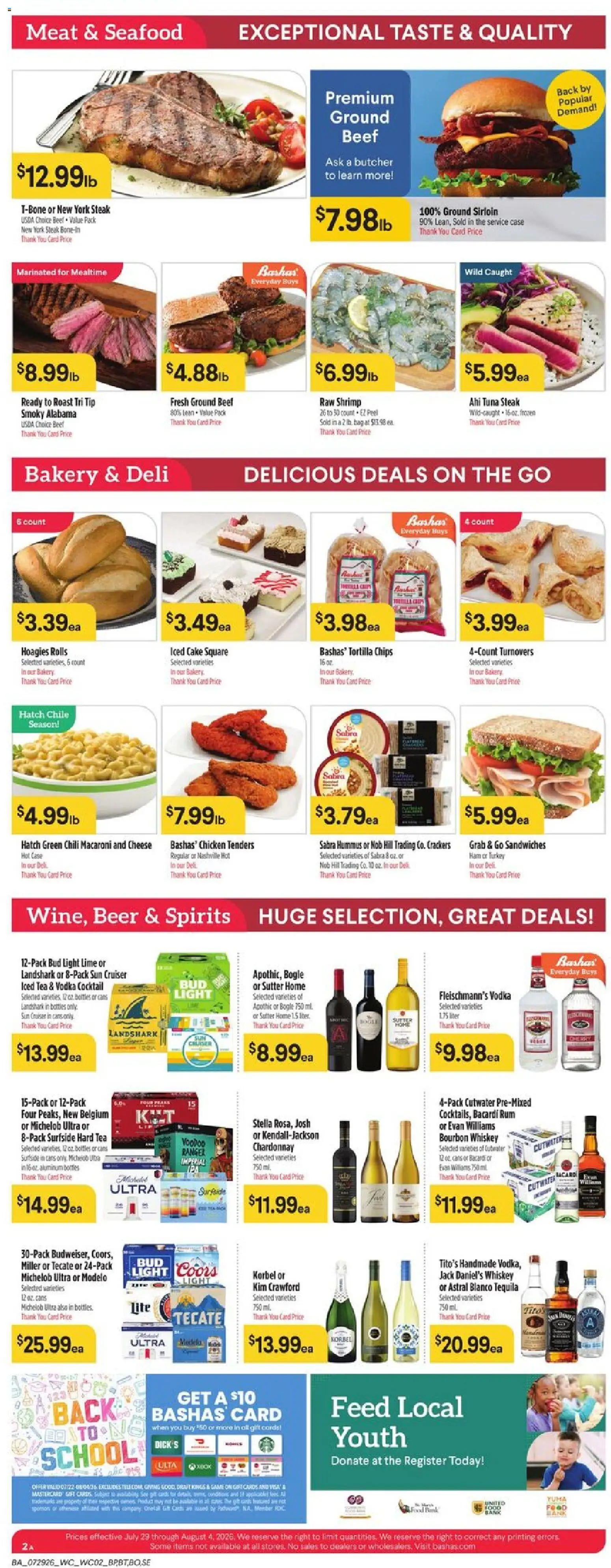 Piggly Wiggly Weekly Ad - valid from 07/29/2026 | Page: 2 | Products: Ham, Vodka, Whiskey, Bag