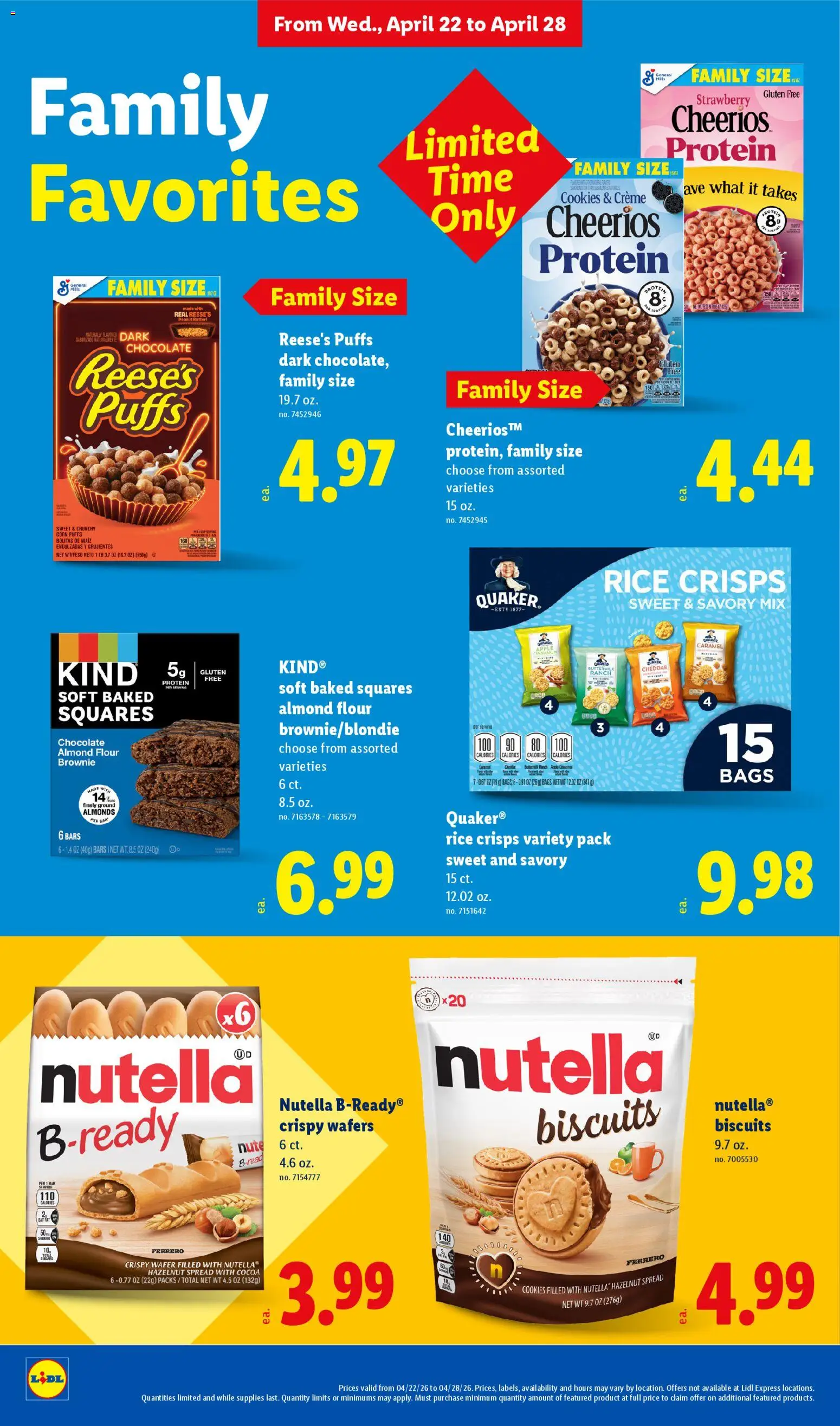 Lidl Weekly Ad - valid from 22.04.2026 | Page: 22 | Products: Butter, Chocolate, Rice, Cookies