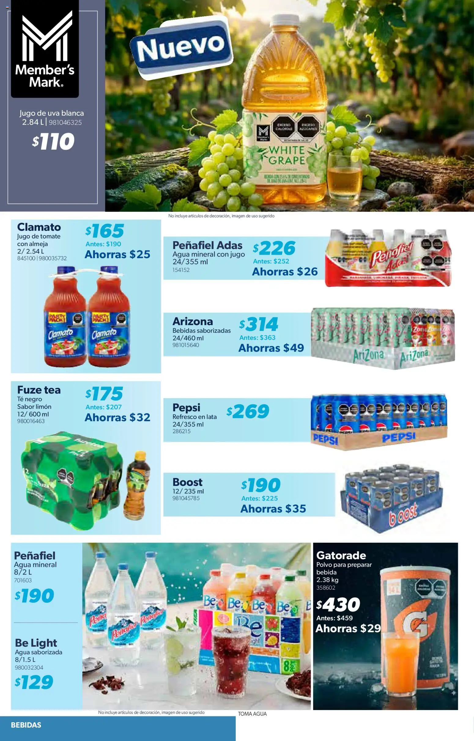 Nuevas ofertas de Sam's Club válidas en toda la República Mexicana desde el 01.04.2026. ¡Encuentra las mejores ofertas en Sam's Club catálogo! | Página: 4 | Productos: Refresco, Tomate, Agua, Limón