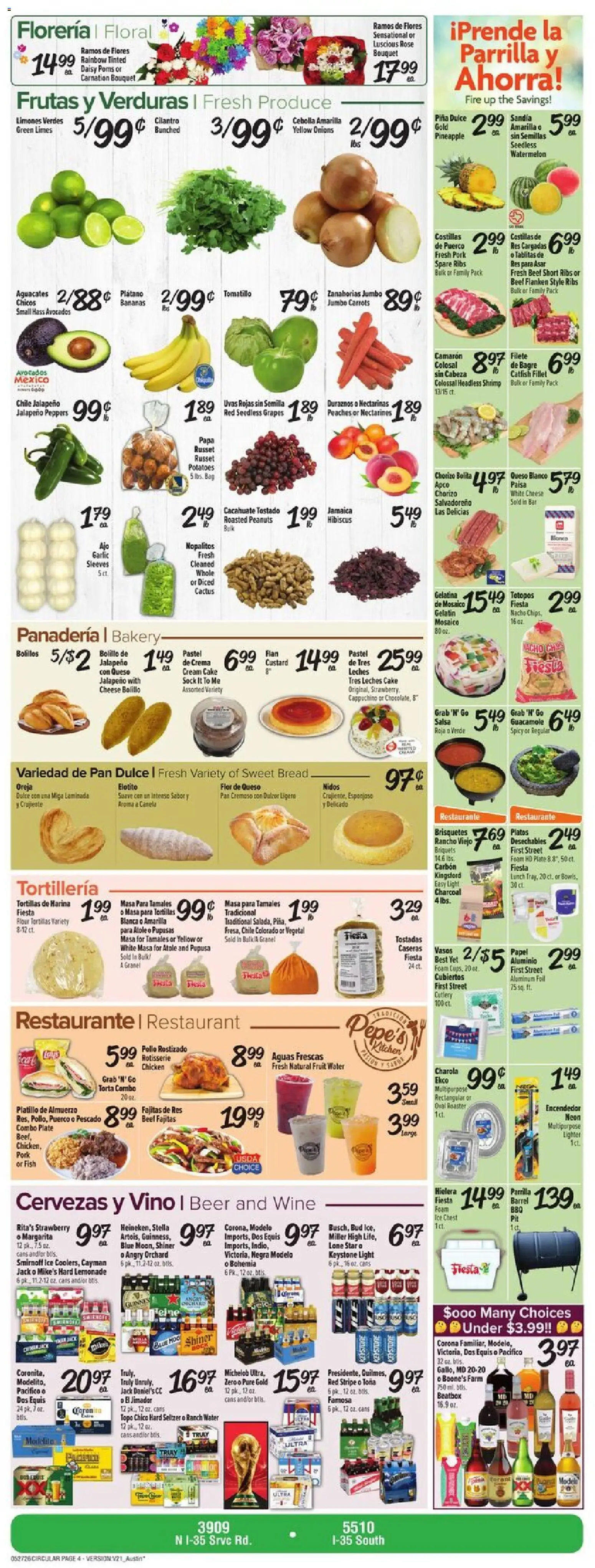 Fiesta Mart Weekly Ad - valid from 27.05.2026 | Page: 4 | Products: Pan, Beef, Water, Bag
