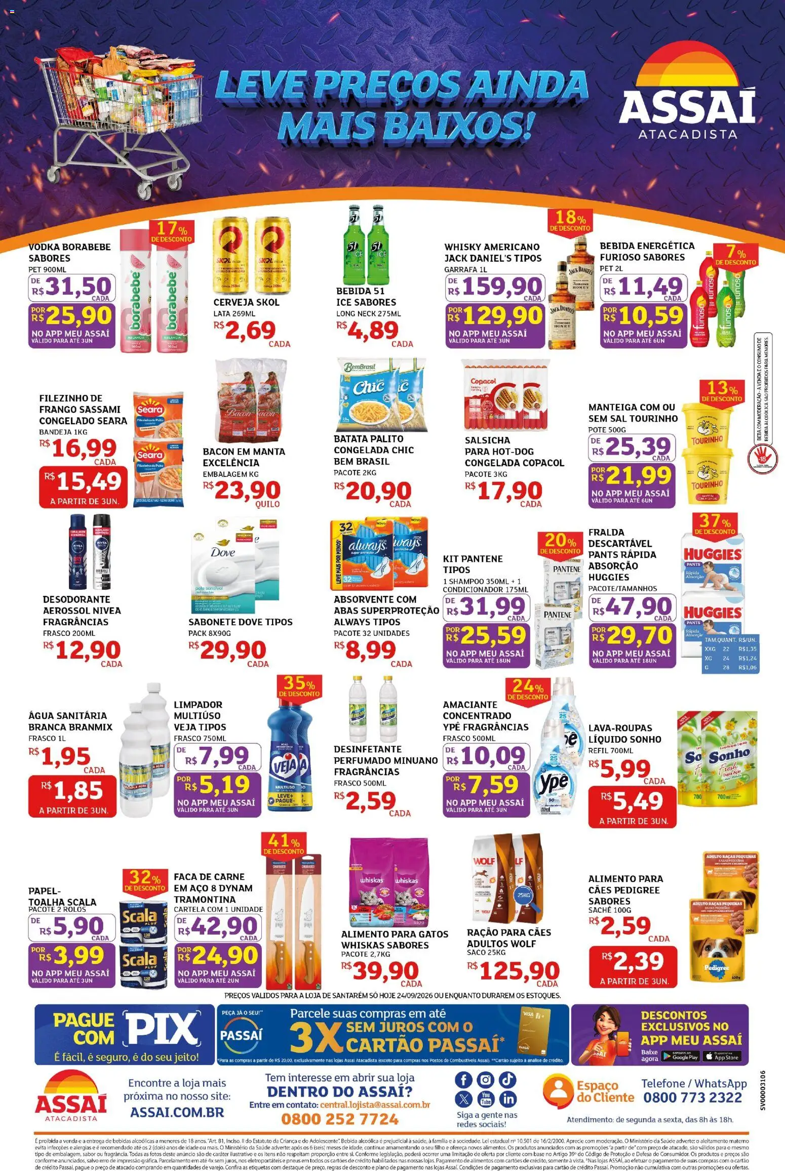 Assaí Atacadista Folheto - válido de 24/09/2026 | Página: 2 | Produtos: Desodorante, Sonho, Ração para cães, Ração