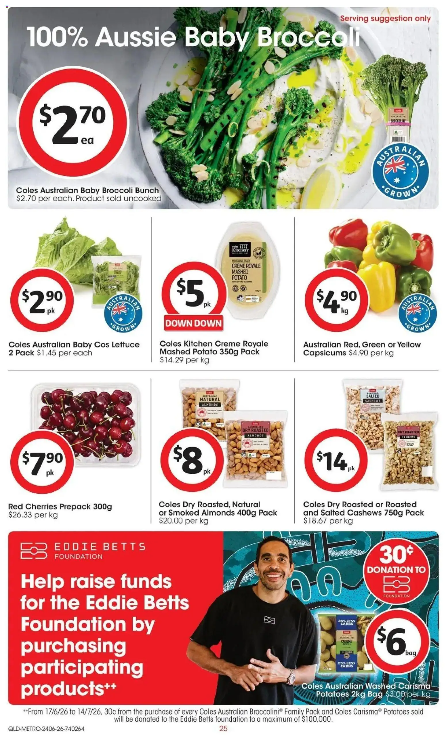 Coles catalogue - valid from 23/06/2026 | Page: 25 | Products: Lettuce, Potatoes, Foundation, Bag
