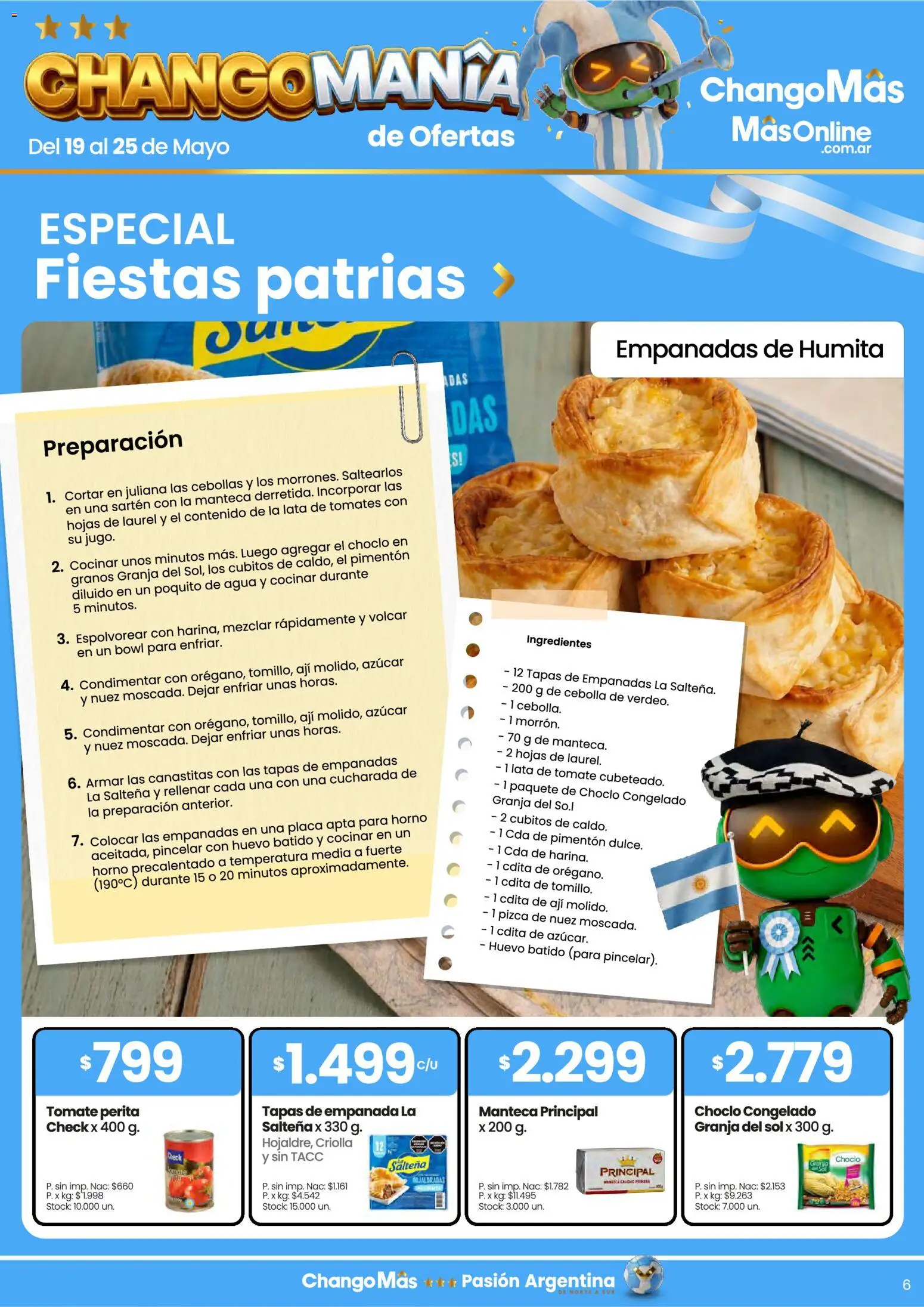 Changomas ofertas │ válido desde el 19.05.2026 | Página: 6 | Productos: Horno, Sartén, Choclo, Huevo