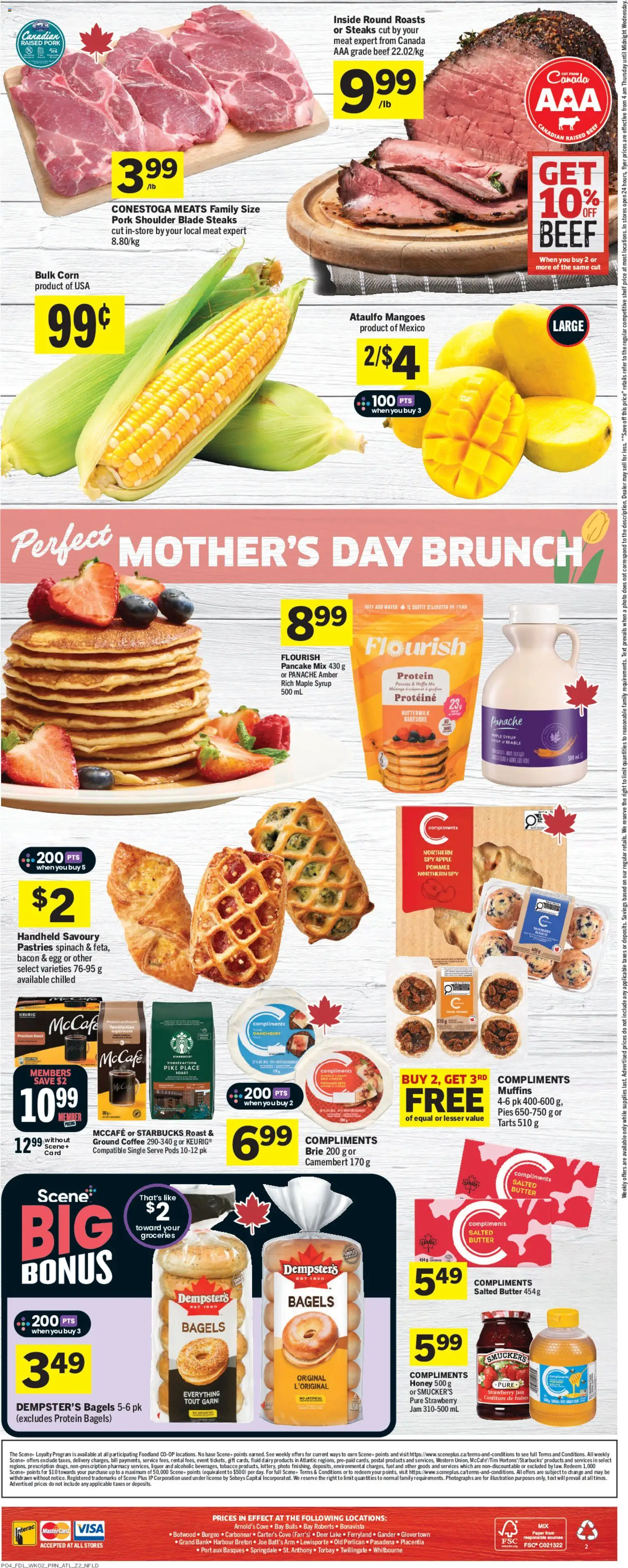 Foodland flyer valid from 07.05.2026 | Page: 2 | Products: Beef, Butter, Cheese, Pork