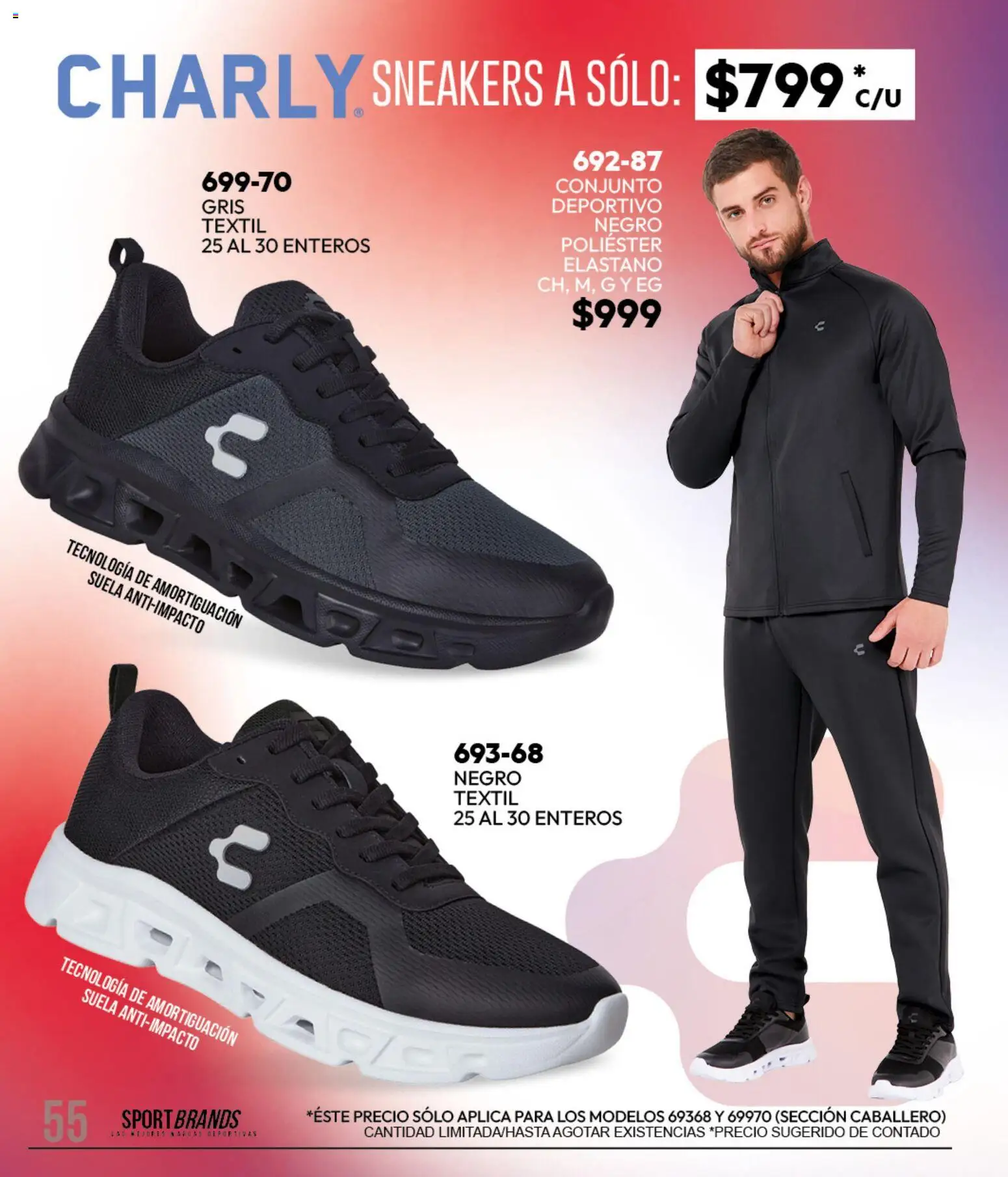 Nuevas ofertas de Cklass válidas en toda la República Mexicana desde el 11/09/2026. ¡Encuentra las mejores ofertas en Cklass catálogo Sportbrands Caballero Invierno! | Página: 66 | Productos: Conjunto