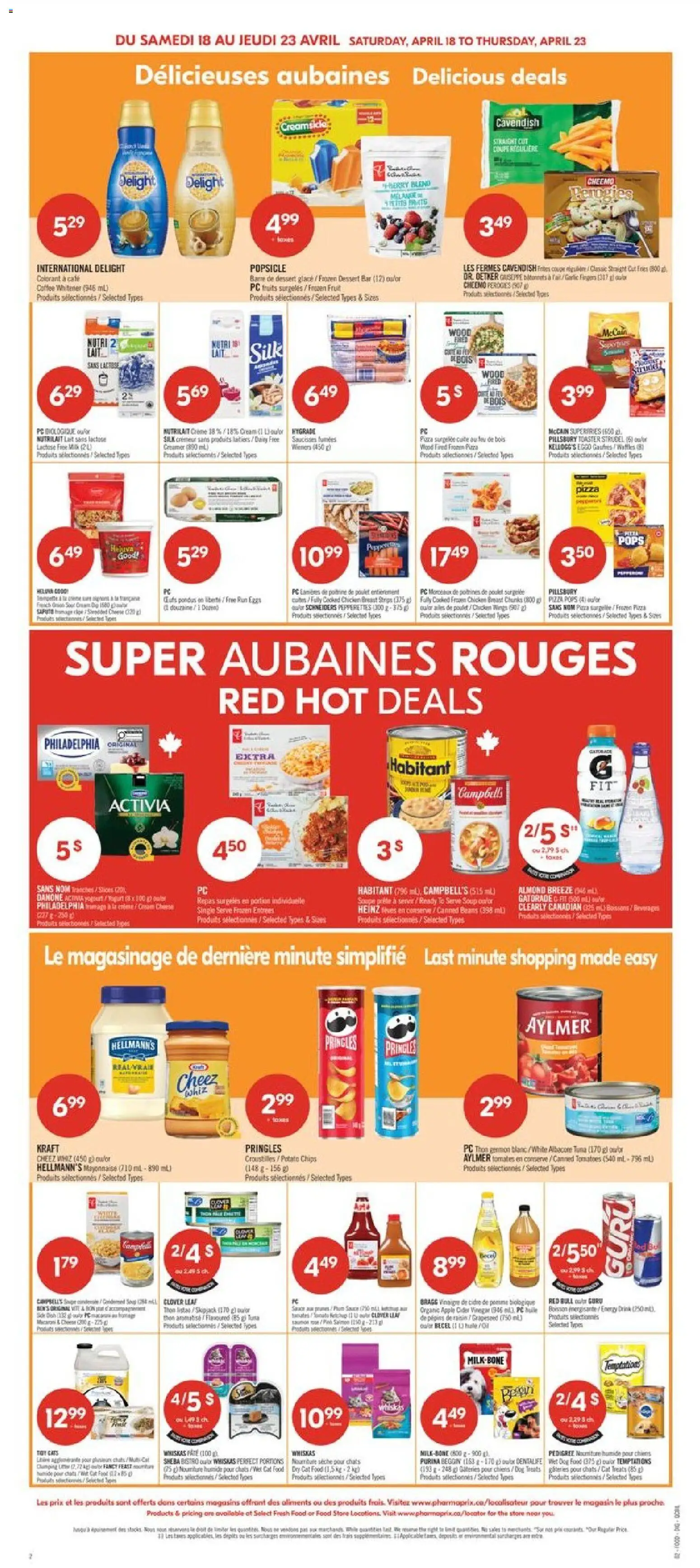 Pharmaprix flyer valid from 17.04.2026 | Page: 5 | Products: Cream, Milk, Chicken, Tomatoes