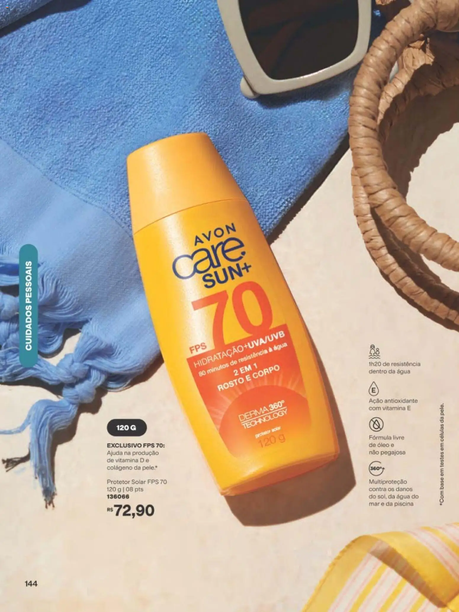 Avon Folheto - válido de 29/06/2026 | Página: 144 | Produtos: Colágeno, Protetor solar, Óleo, Base