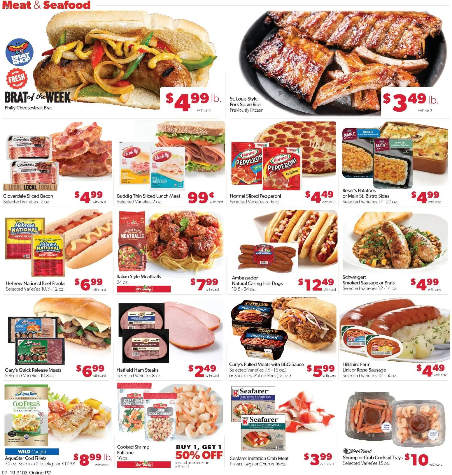 Family Fare Weekly Ad - ND - valid from 07/19/2026 | Page: 7 | Products: Pork, Beef, Flakes, Seafood